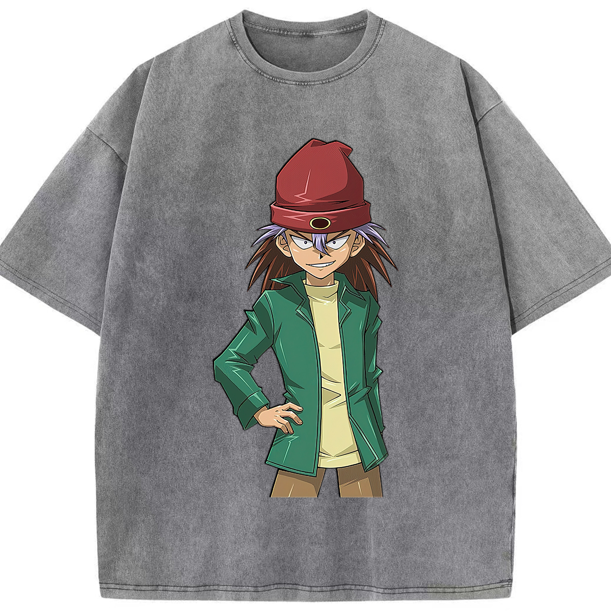 （画像用） 遊☆戯☆王 Yu-Gi-Oh! 綿100% ヴィンテージ風 半袖Tシャツ（フロントプリント）