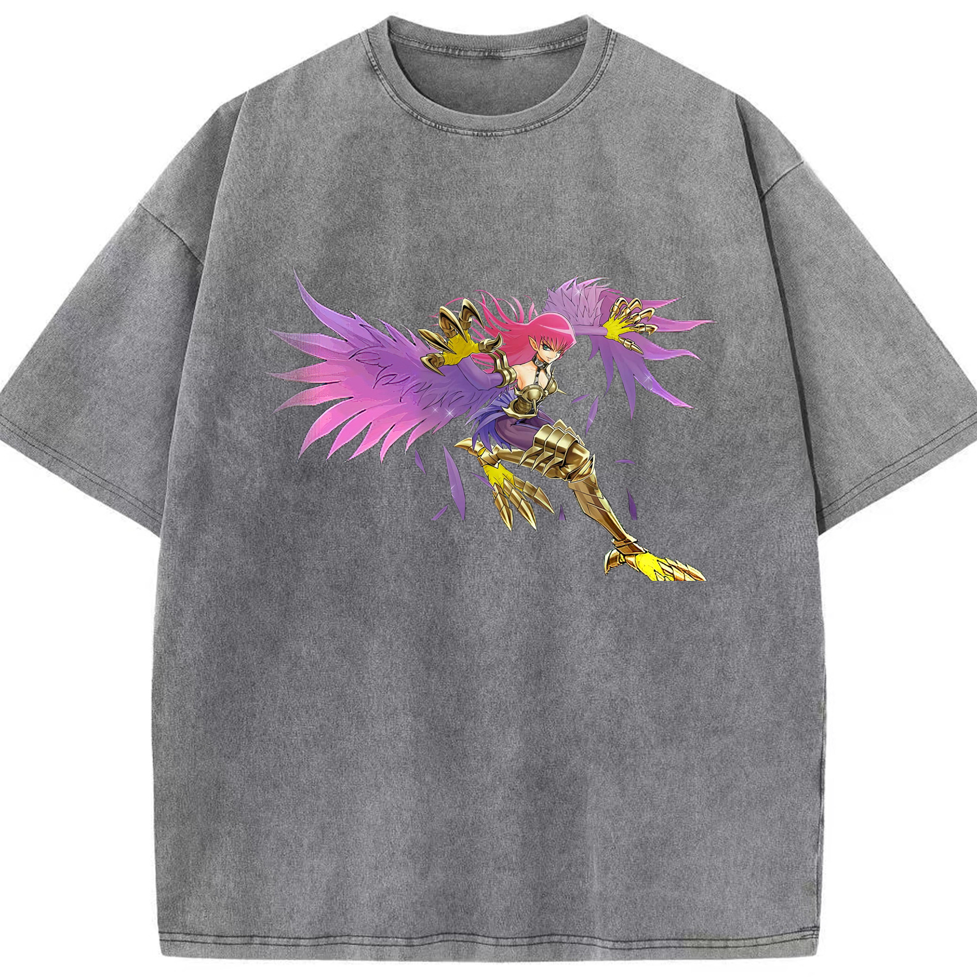 （画像用） 遊☆戯☆王 Yu-Gi-Oh! 綿100% ヴィンテージ風 半袖Tシャツ（フロントプリント）