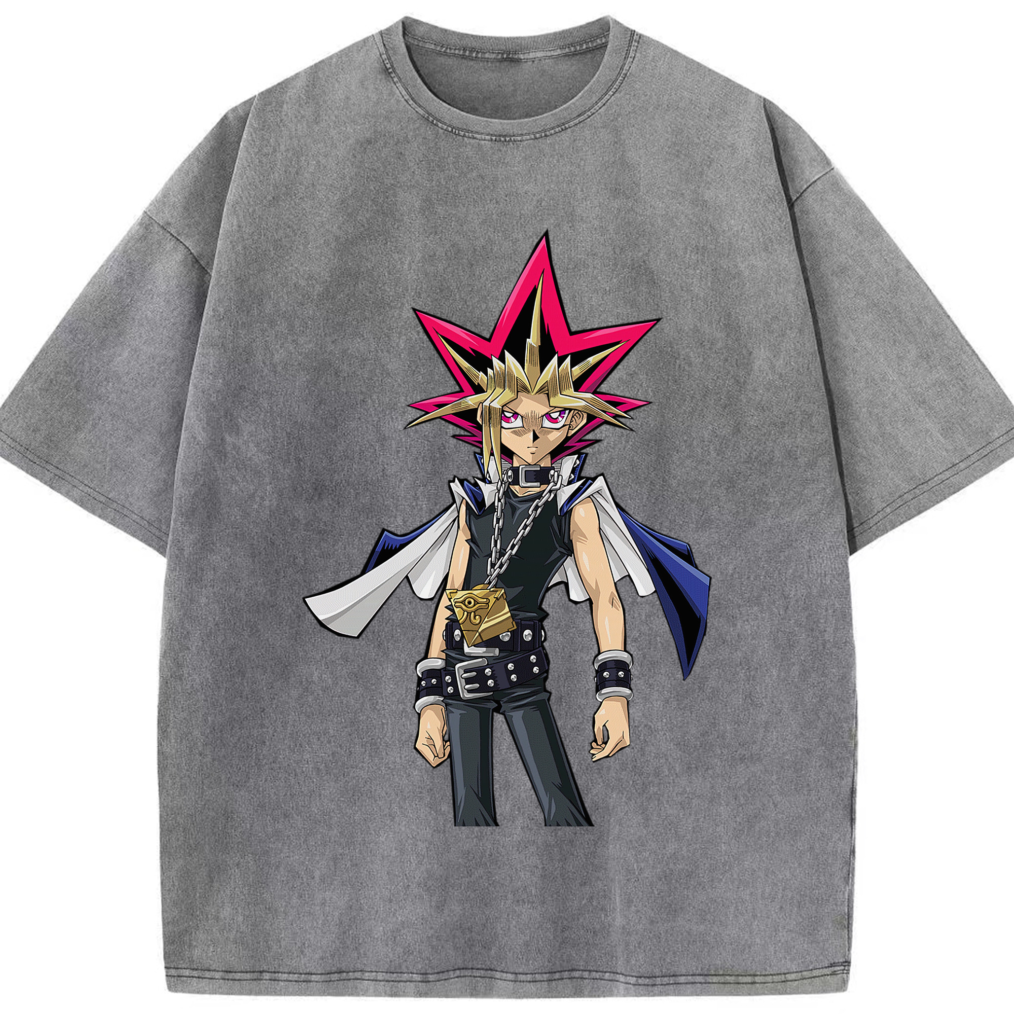 （画像用） 遊☆戯☆王 Yu-Gi-Oh! 綿100% ヴィンテージ風 半袖Tシャツ（フロントプリント）