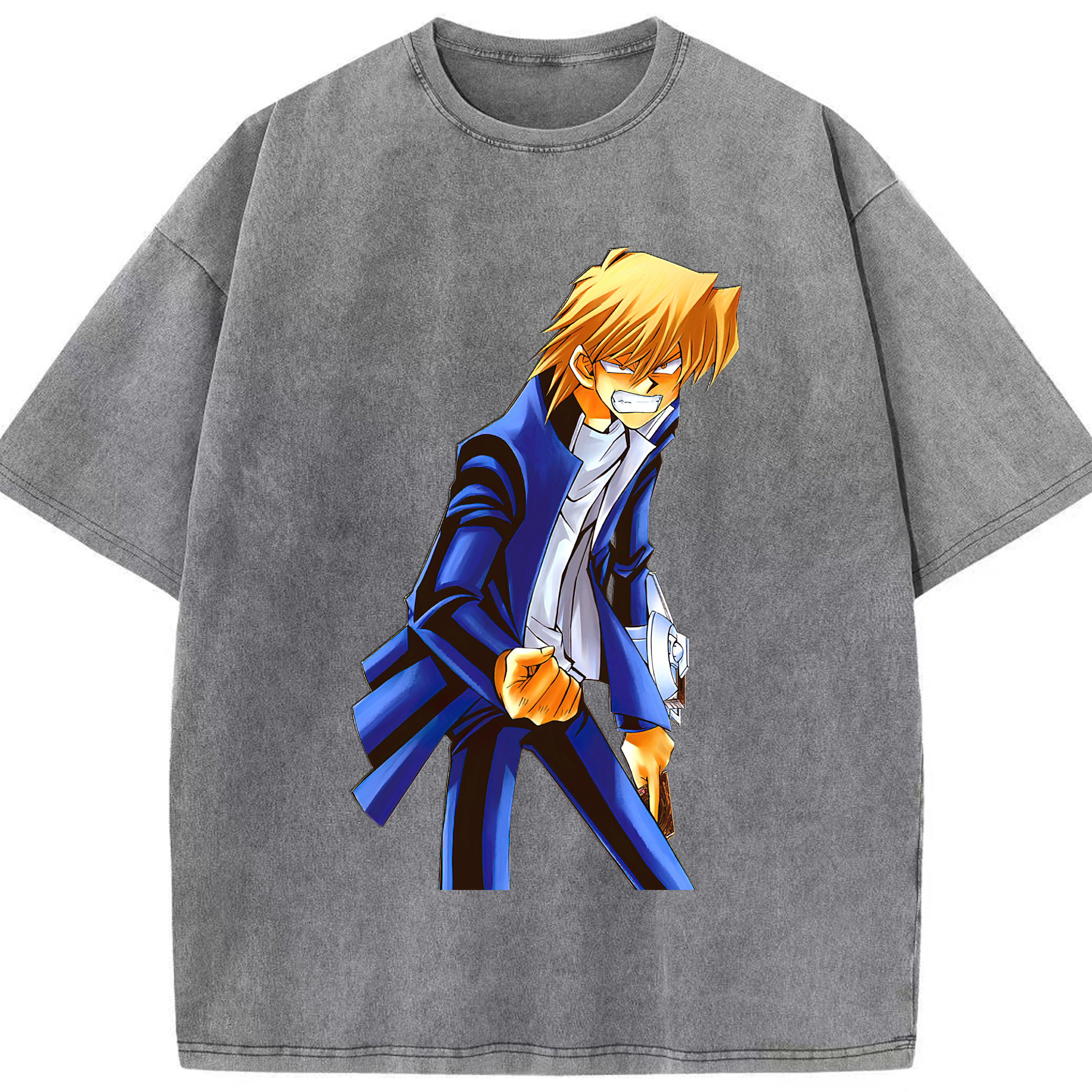（画像用） 遊☆戯☆王 Yu-Gi-Oh! 綿100% ヴィンテージ風 半袖Tシャツ（フロントプリント）