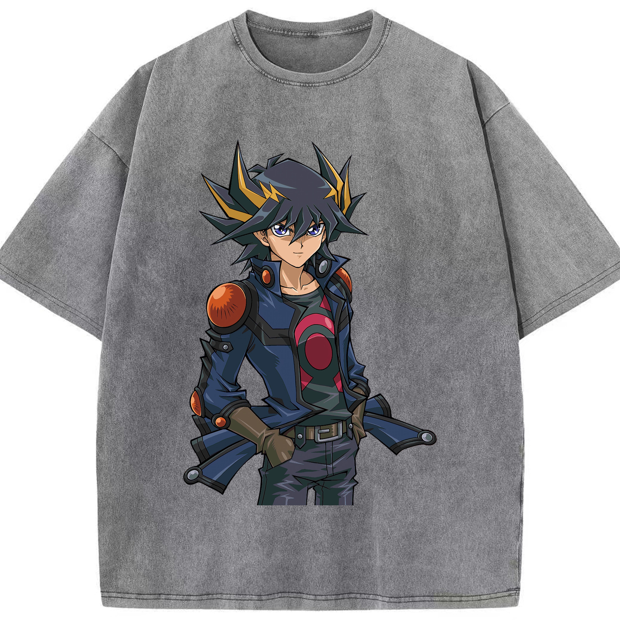 （画像用） 遊☆戯☆王 Yu-Gi-Oh! 綿100% ヴィンテージ風 半袖Tシャツ（フロントプリント）