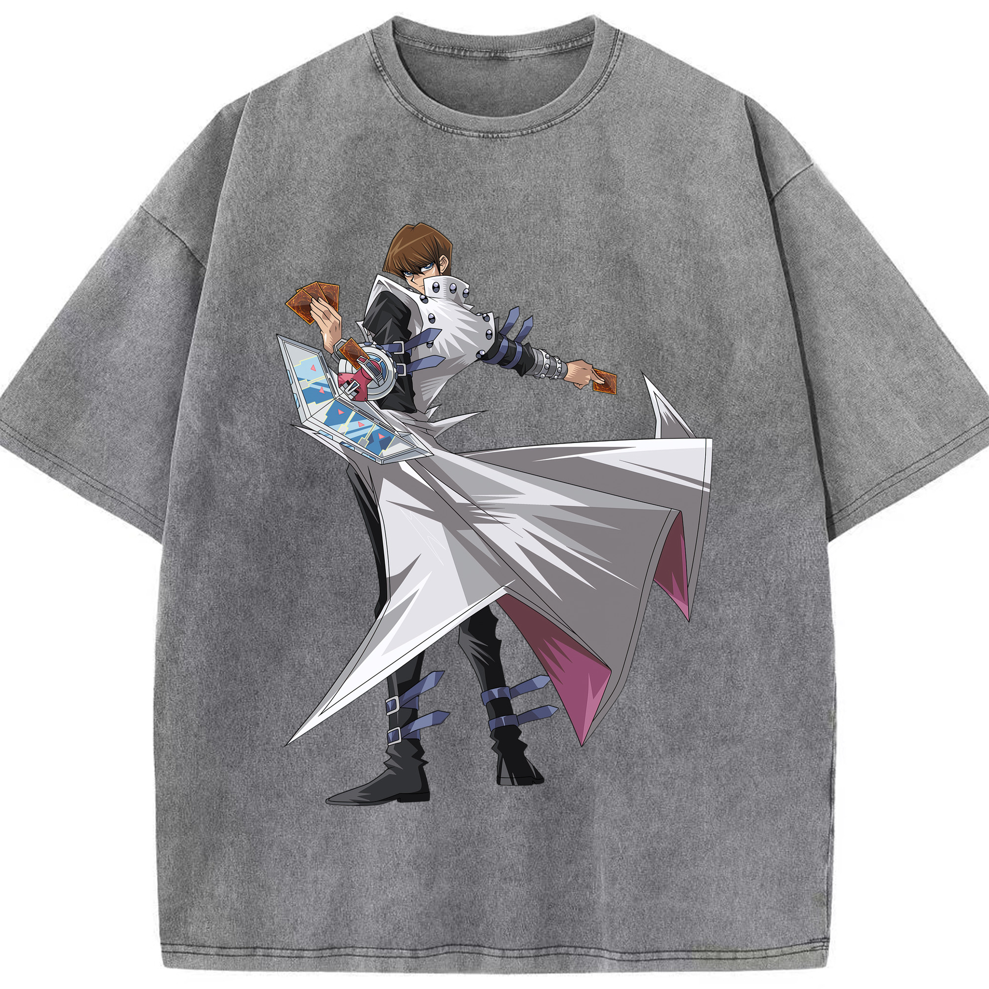 （画像用） 遊☆戯☆王 Yu-Gi-Oh! 綿100% ヴィンテージ風 半袖Tシャツ（フロントプリント）