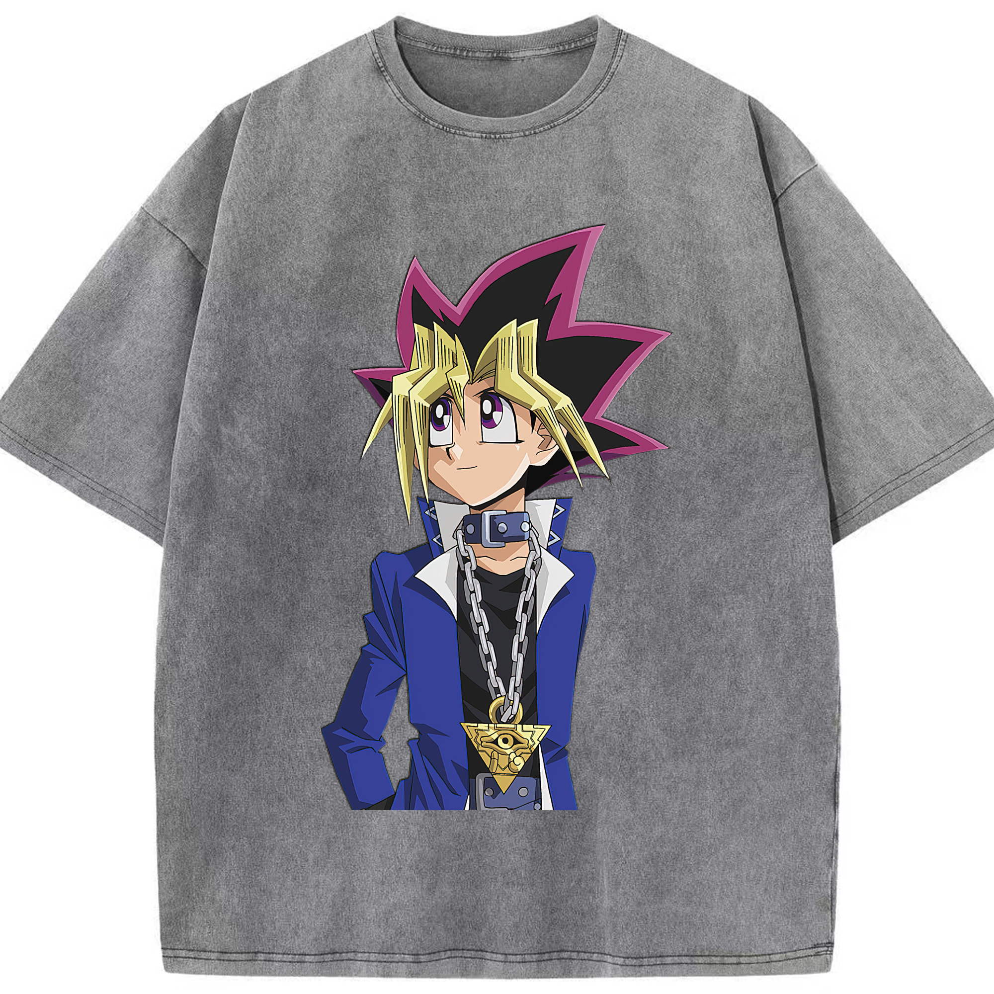 （画像用） 遊☆戯☆王 Yu-Gi-Oh! 綿100% ヴィンテージ風 半袖Tシャツ（フロントプリント）
