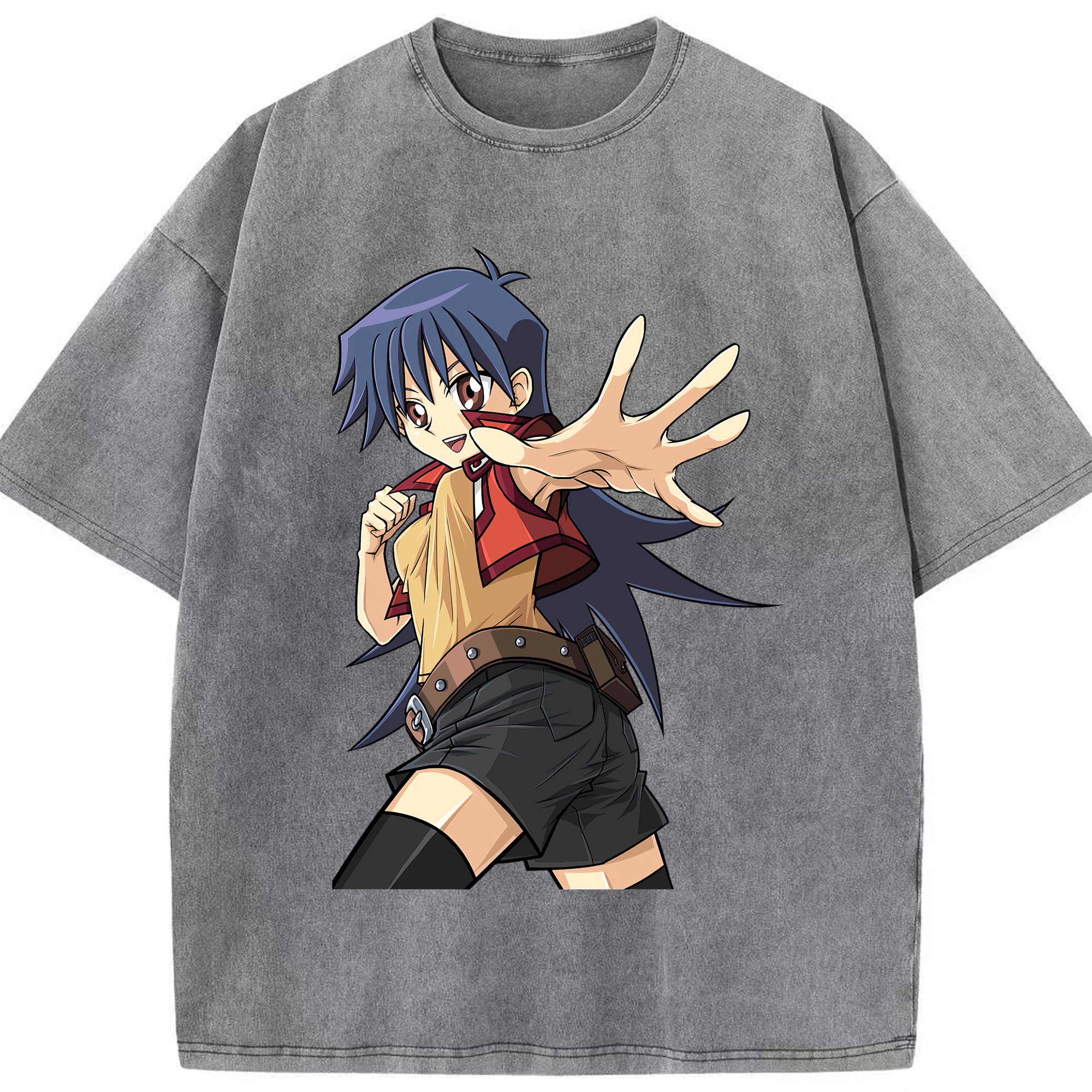 （画像用） 遊☆戯☆王 Yu-Gi-Oh! 綿100% ヴィンテージ風 半袖Tシャツ（フロントプリント）
