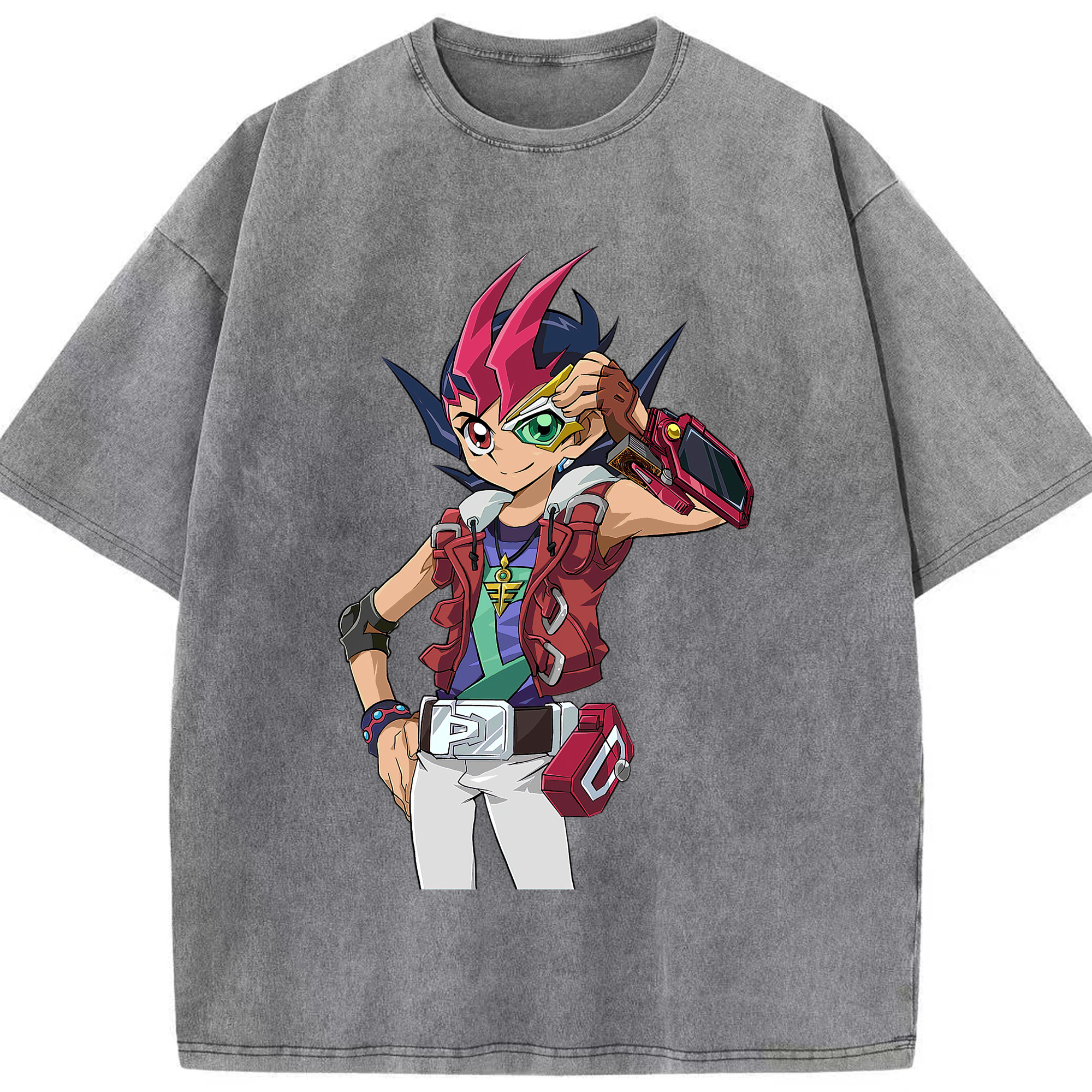 （画像用） 遊☆戯☆王 Yu-Gi-Oh! 綿100% ヴィンテージ風 半袖Tシャツ（フロントプリント）