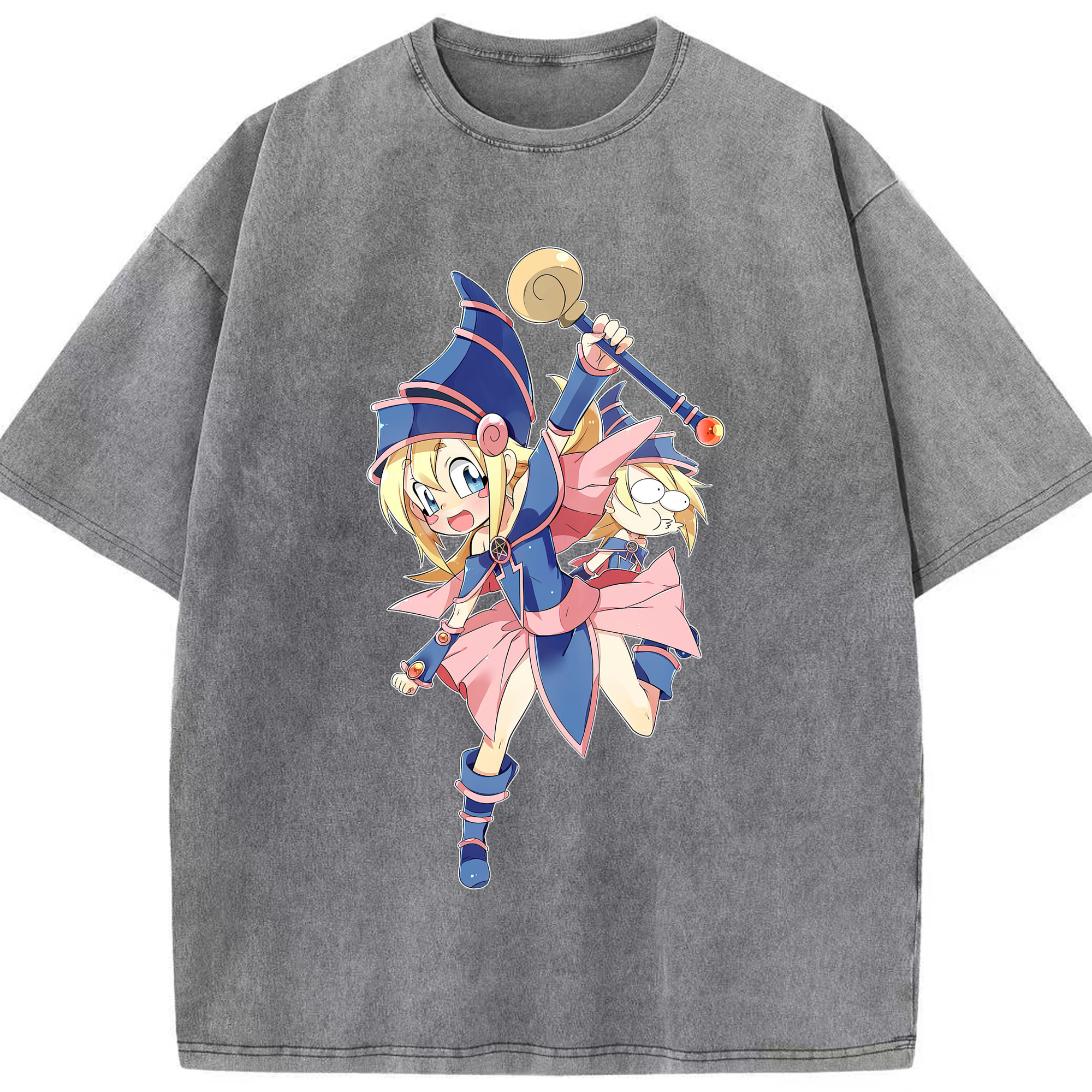 （画像用） 遊☆戯☆王 Yu-Gi-Oh! 綿100% ヴィンテージ風 半袖Tシャツ（フロントプリント）