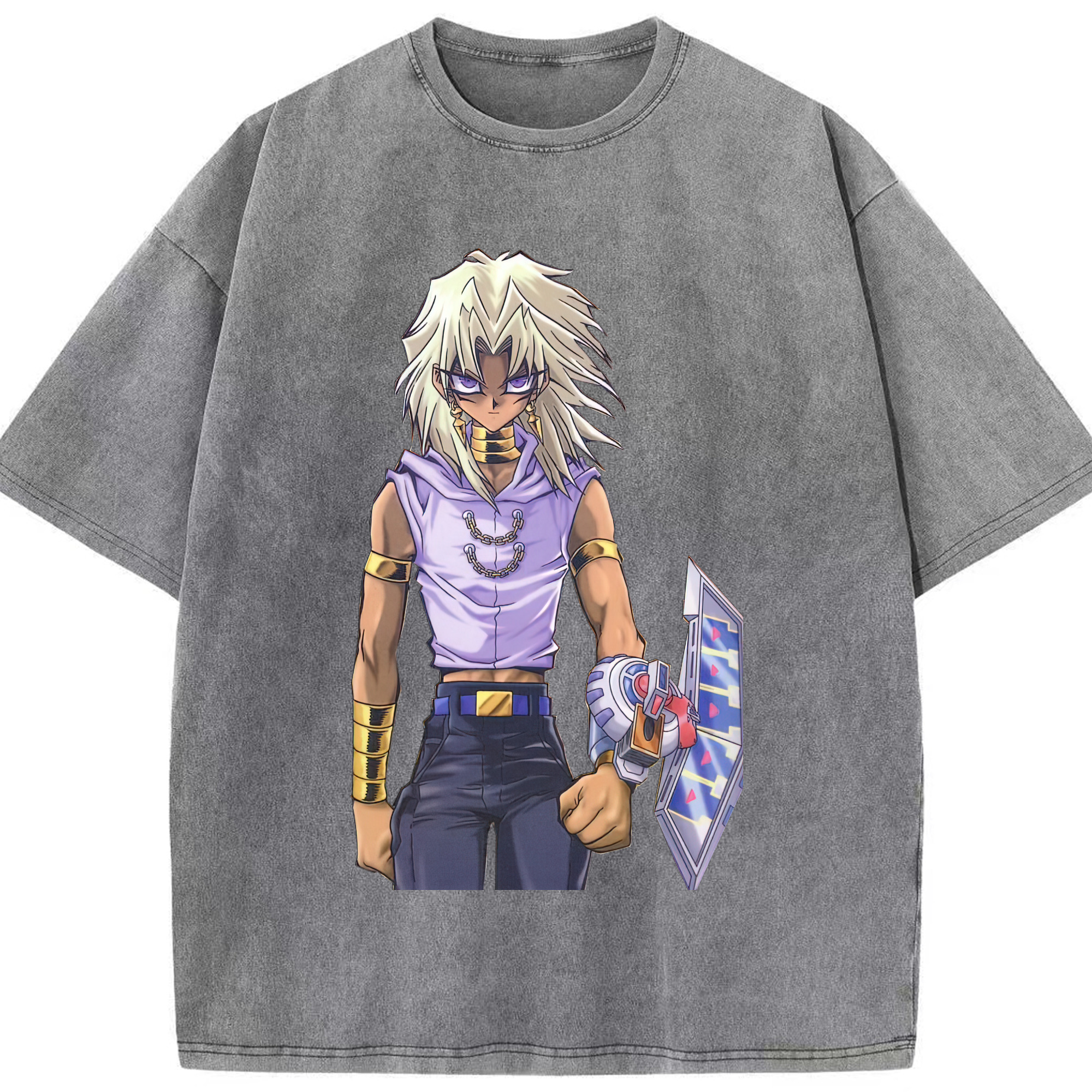 （画像用） 遊☆戯☆王 Yu-Gi-Oh! 綿100% ヴィンテージ風 半袖Tシャツ（フロントプリント）
