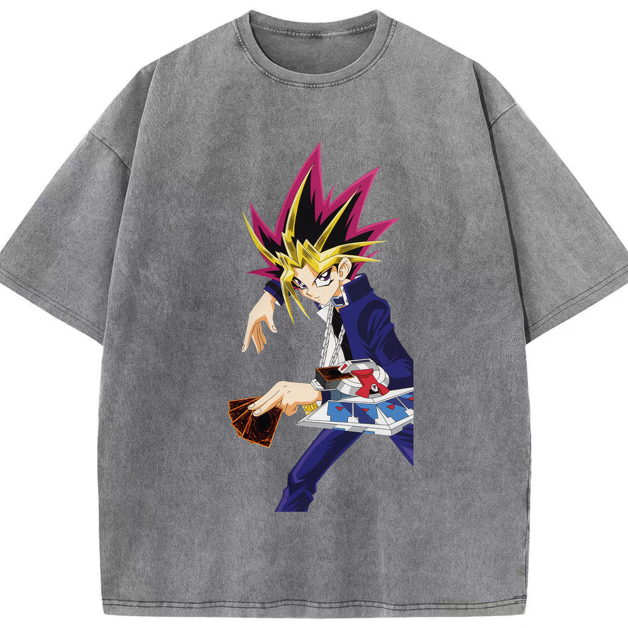 （画像用） 遊☆戯☆王 Yu-Gi-Oh! 綿100% ヴィンテージ風 半袖Tシャツ（フロントプリント）