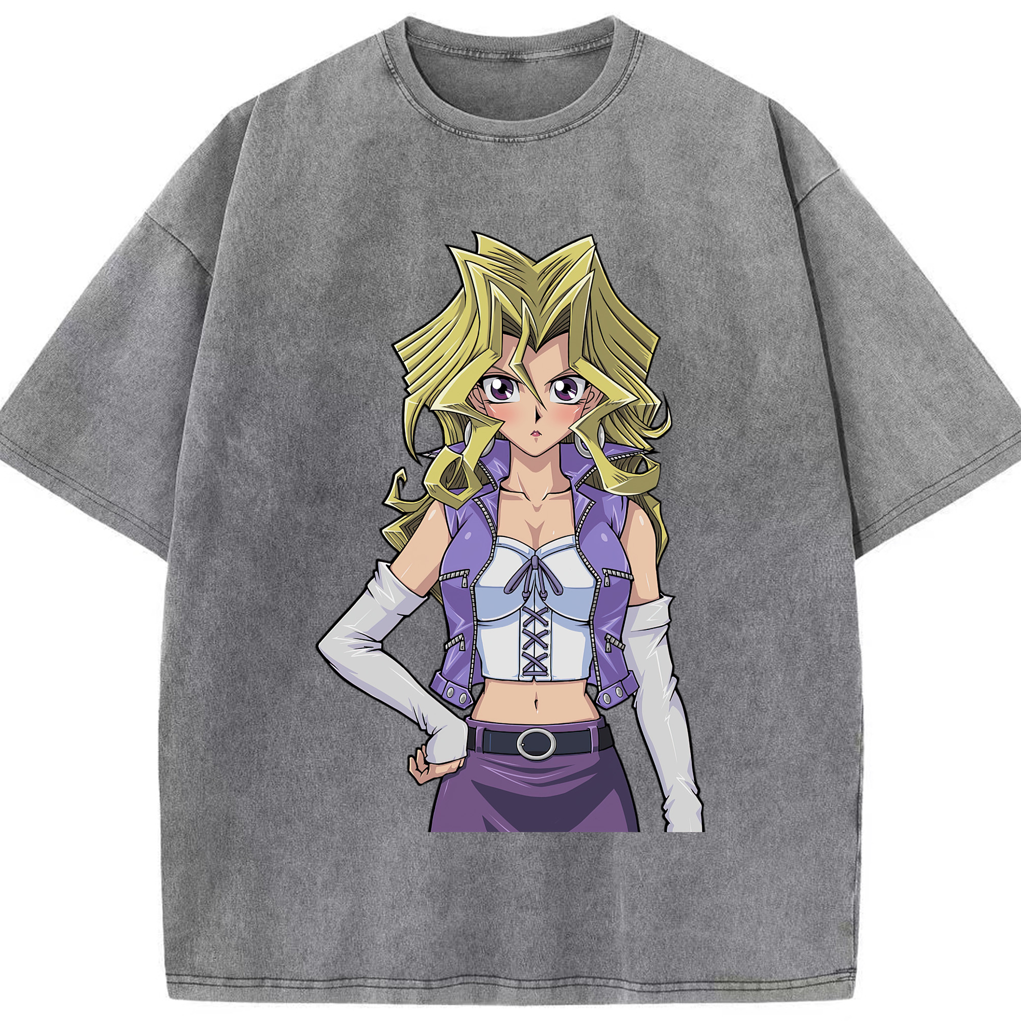 （画像用） 遊☆戯☆王 Yu-Gi-Oh! 綿100% ヴィンテージ風 半袖Tシャツ（フロントプリント）