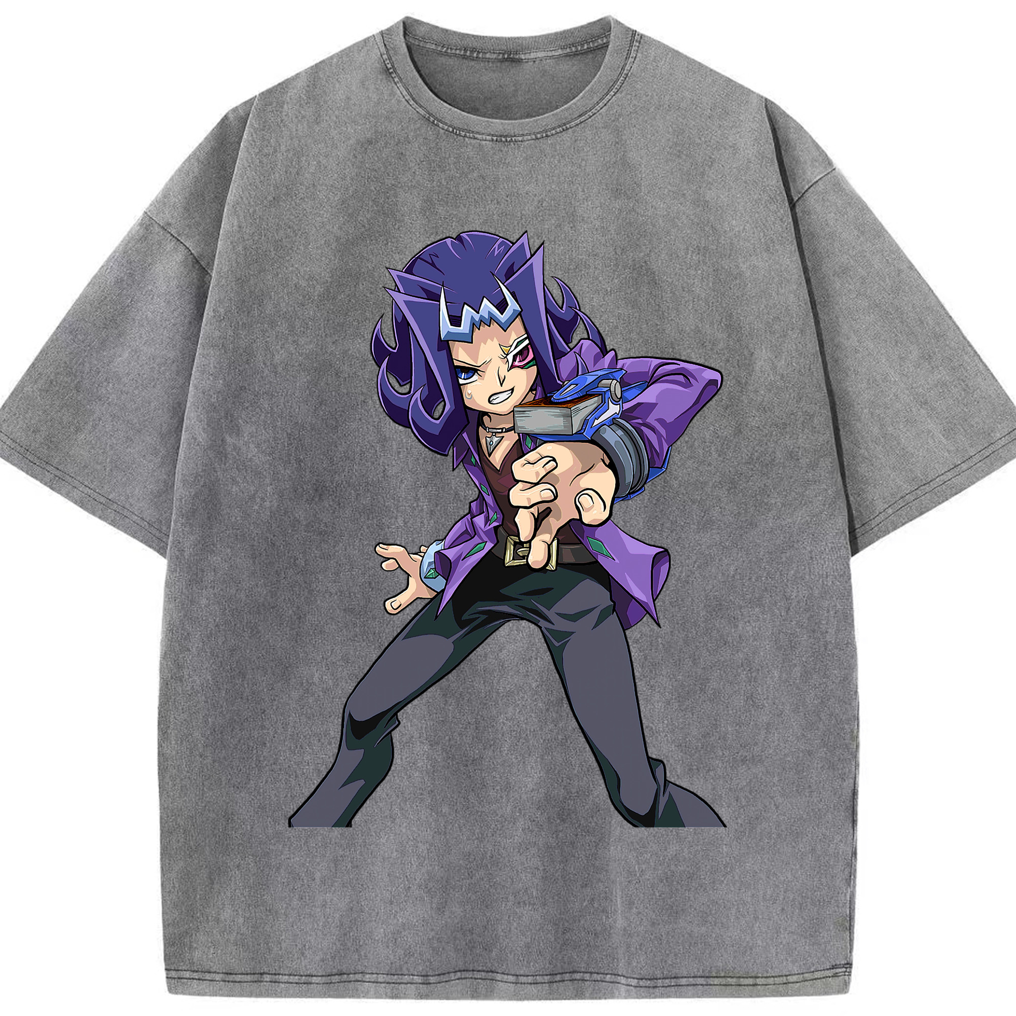 （画像用） 遊☆戯☆王 Yu-Gi-Oh! 綿100% ヴィンテージ風 半袖Tシャツ（フロントプリント）