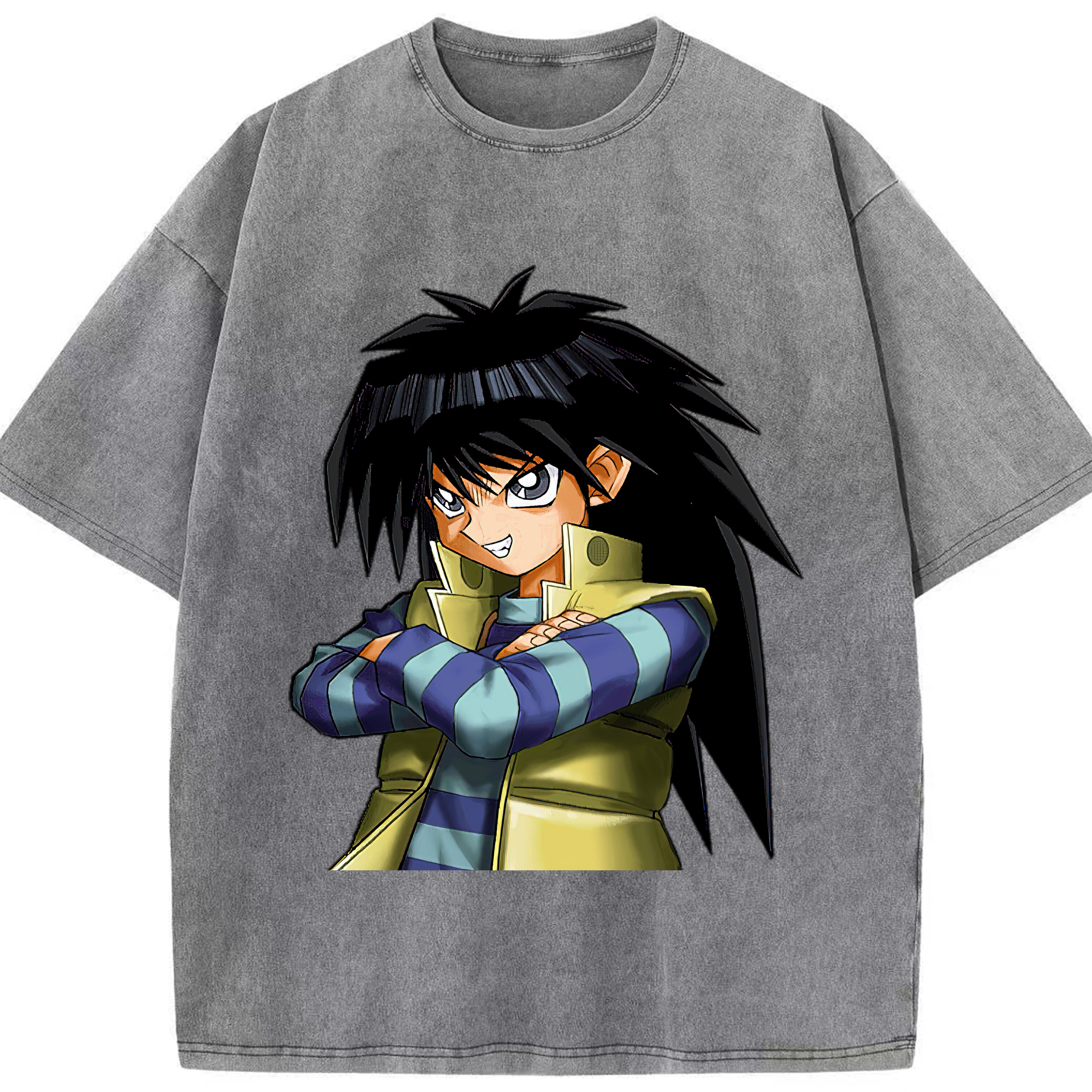 （画像用） 遊☆戯☆王 Yu-Gi-Oh! 綿100% ヴィンテージ風 半袖Tシャツ（フロントプリント）