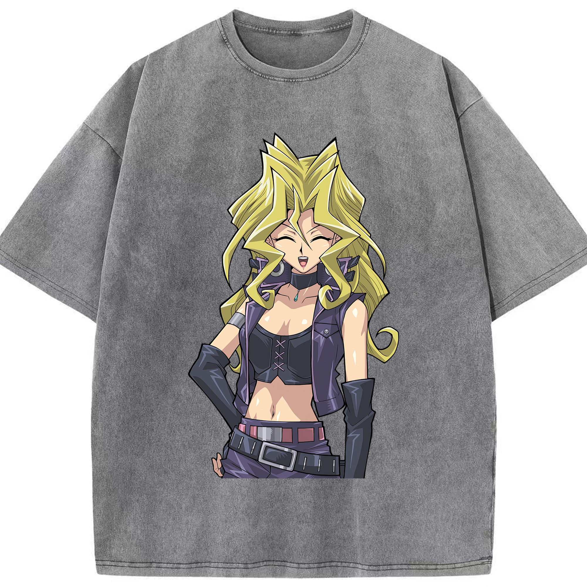 （画像用） 遊☆戯☆王 Yu-Gi-Oh! 綿100% ヴィンテージ風 半袖Tシャツ（フロントプリント）