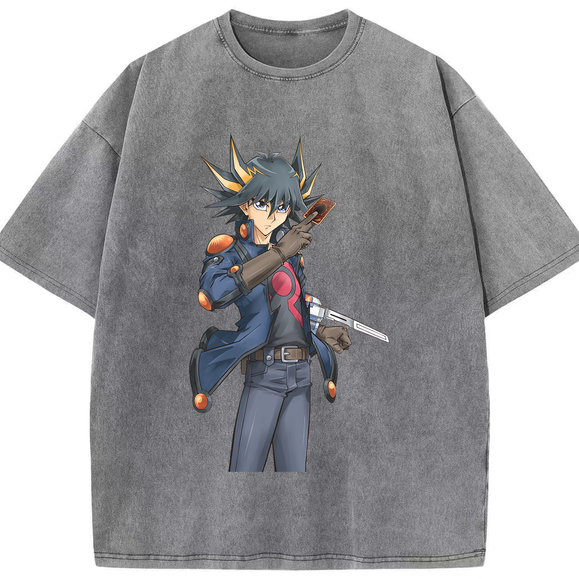 （画像用） 遊☆戯☆王 Yu-Gi-Oh! 綿100% ヴィンテージ風 半袖Tシャツ（フロントプリント）