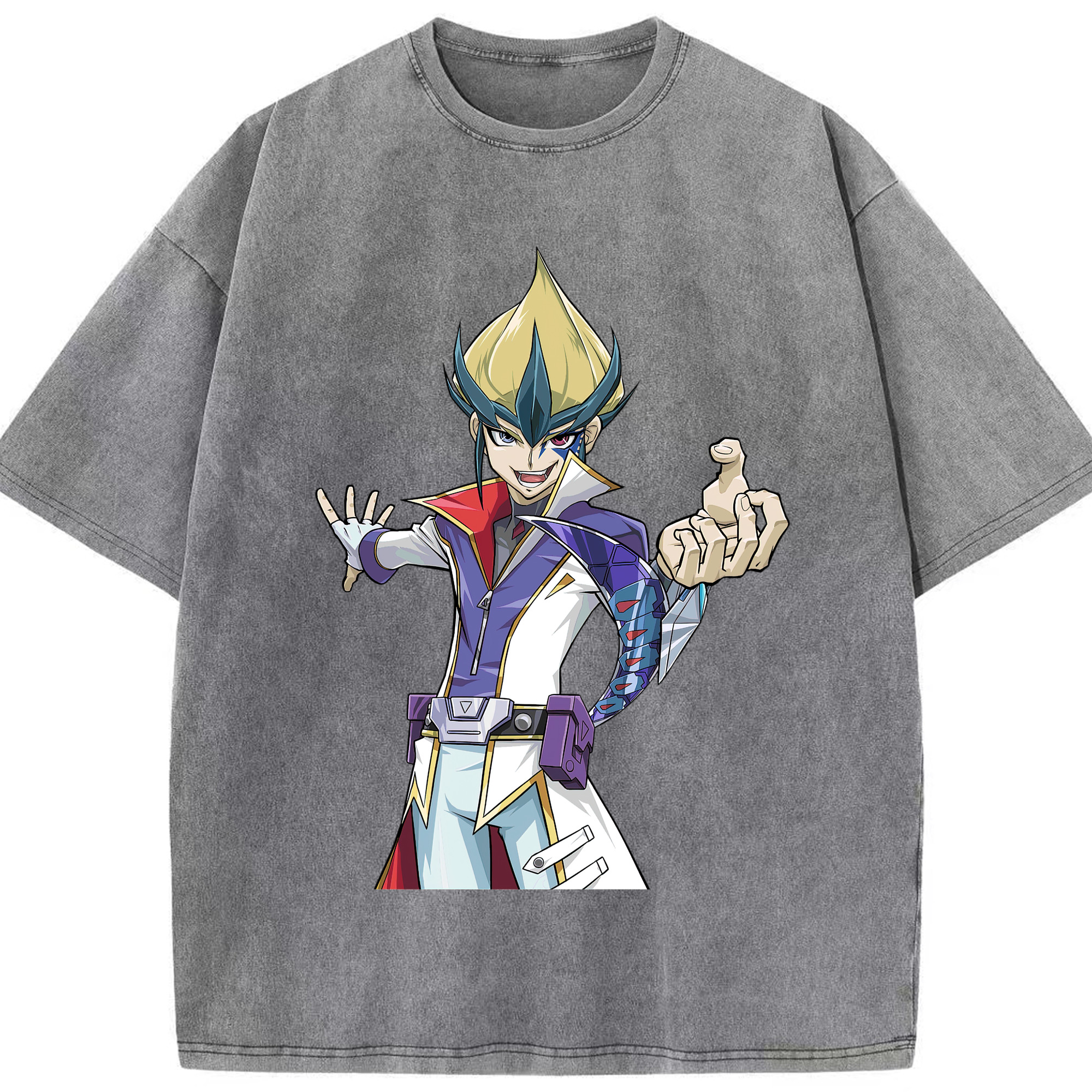 （画像用） 遊☆戯☆王 Yu-Gi-Oh! 綿100% ヴィンテージ風 半袖Tシャツ（フロントプリント）