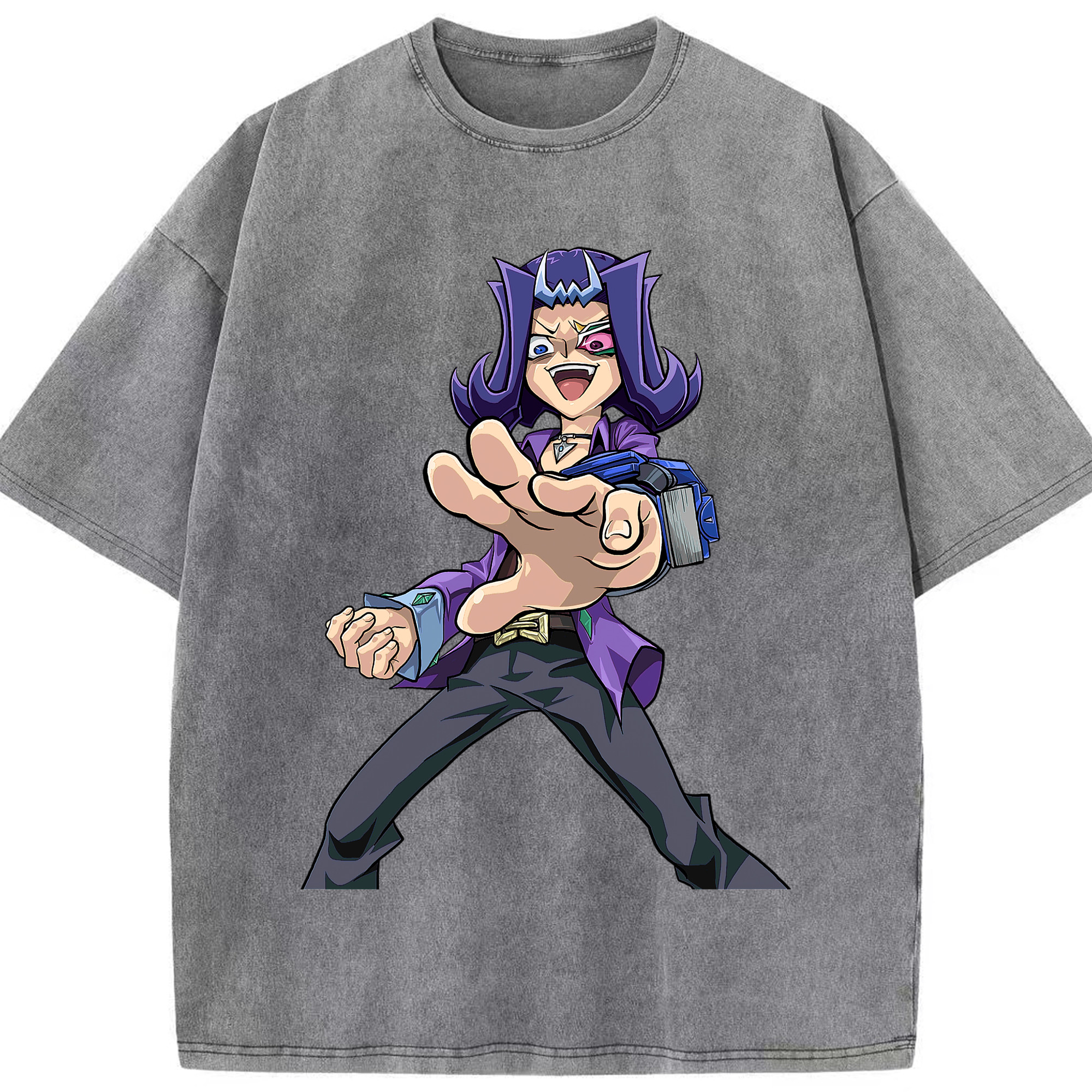 （画像用） 遊☆戯☆王 Yu-Gi-Oh! 綿100% ヴィンテージ風 半袖Tシャツ（フロントプリント）