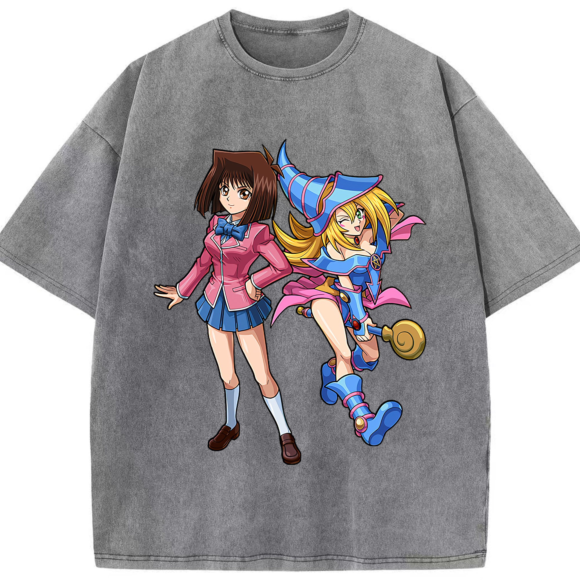 （画像用） 遊☆戯☆王 Yu-Gi-Oh! 綿100% ヴィンテージ風 半袖Tシャツ（フロントプリント）