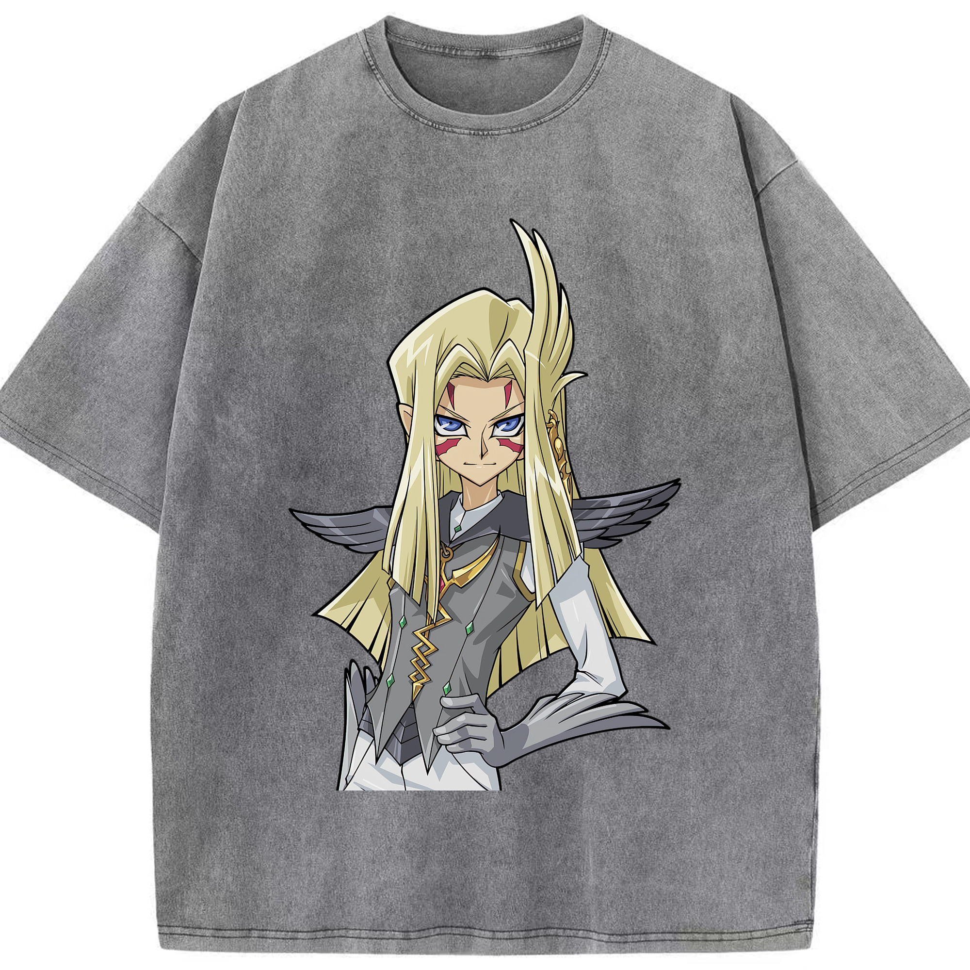 （画像用） 遊☆戯☆王 Yu-Gi-Oh! 綿100% ヴィンテージ風 半袖Tシャツ（フロントプリント）
