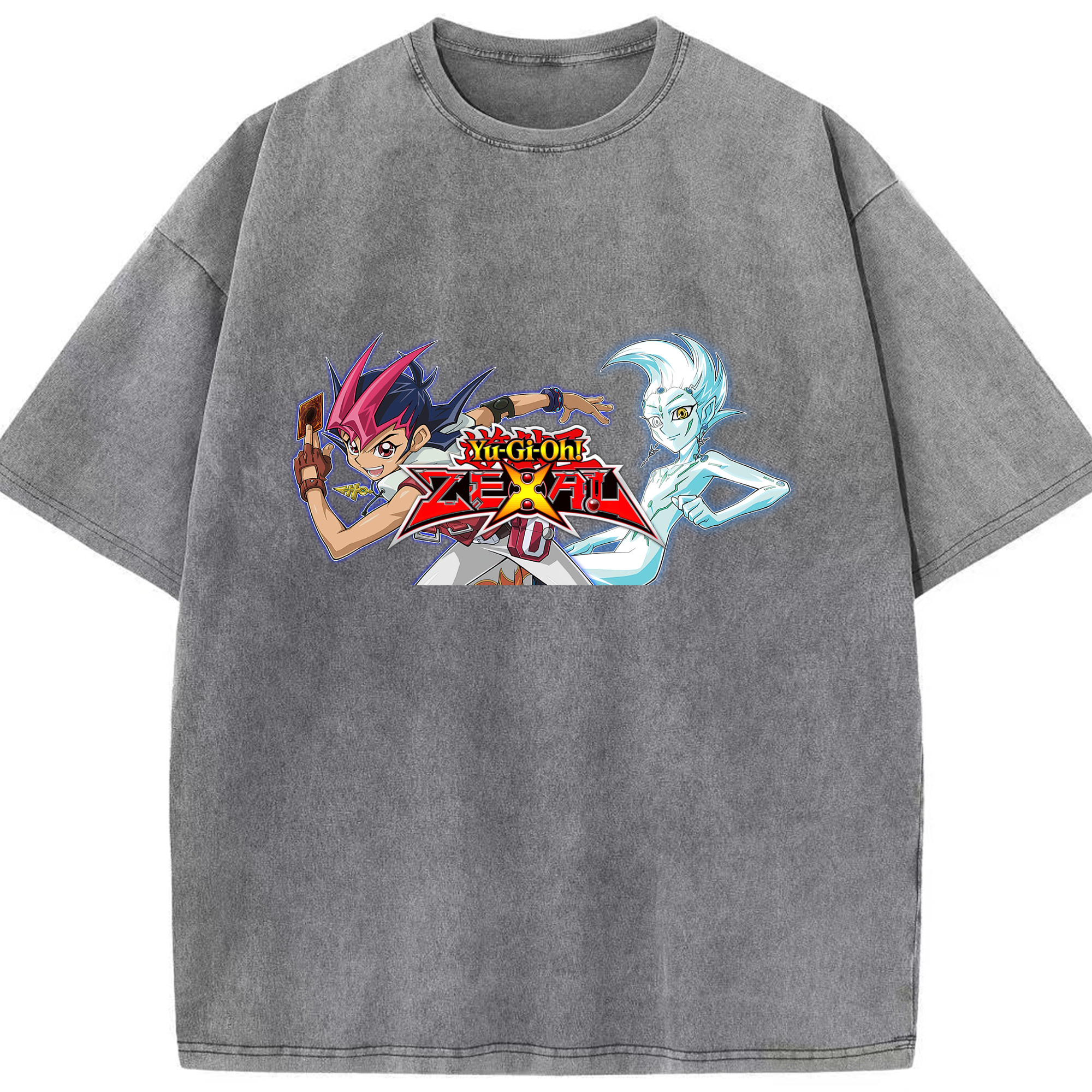 （画像用） 遊☆戯☆王 Yu-Gi-Oh! 綿100% ヴィンテージ風 半袖Tシャツ（フロントプリント）