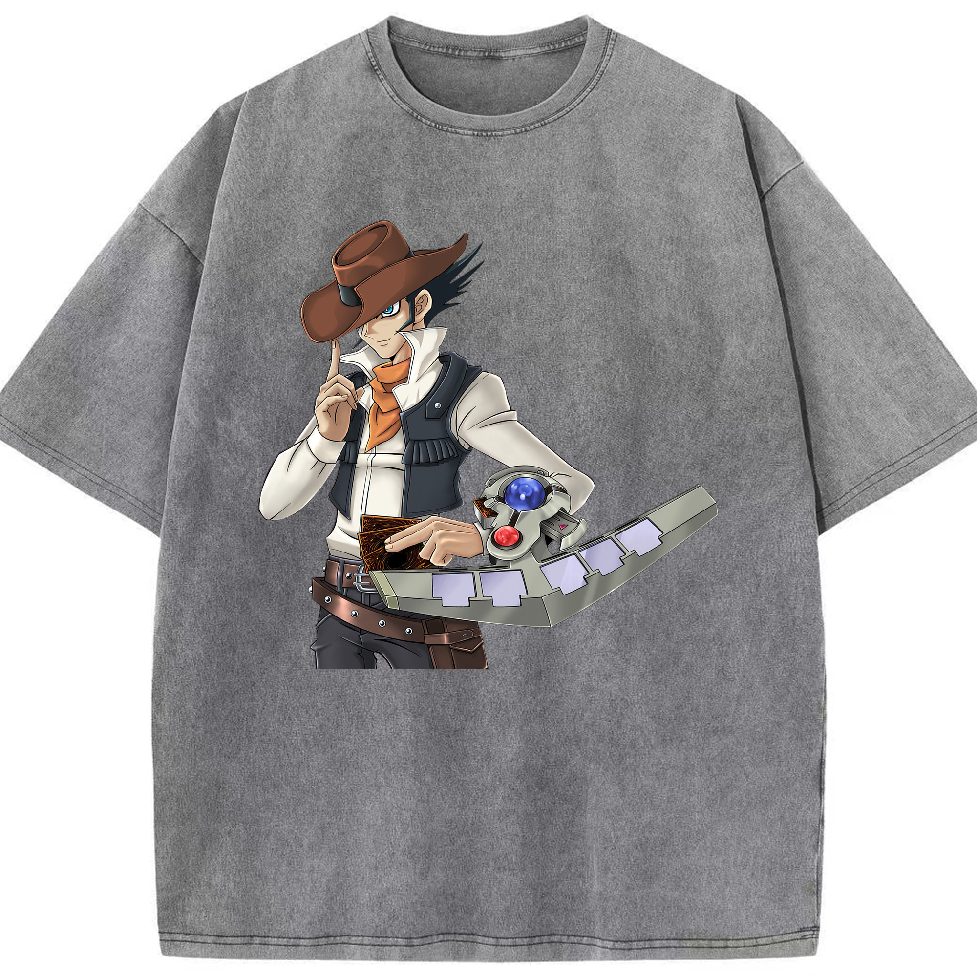 （画像用） 遊☆戯☆王 Yu-Gi-Oh! 綿100% ヴィンテージ風 半袖Tシャツ（フロントプリント）