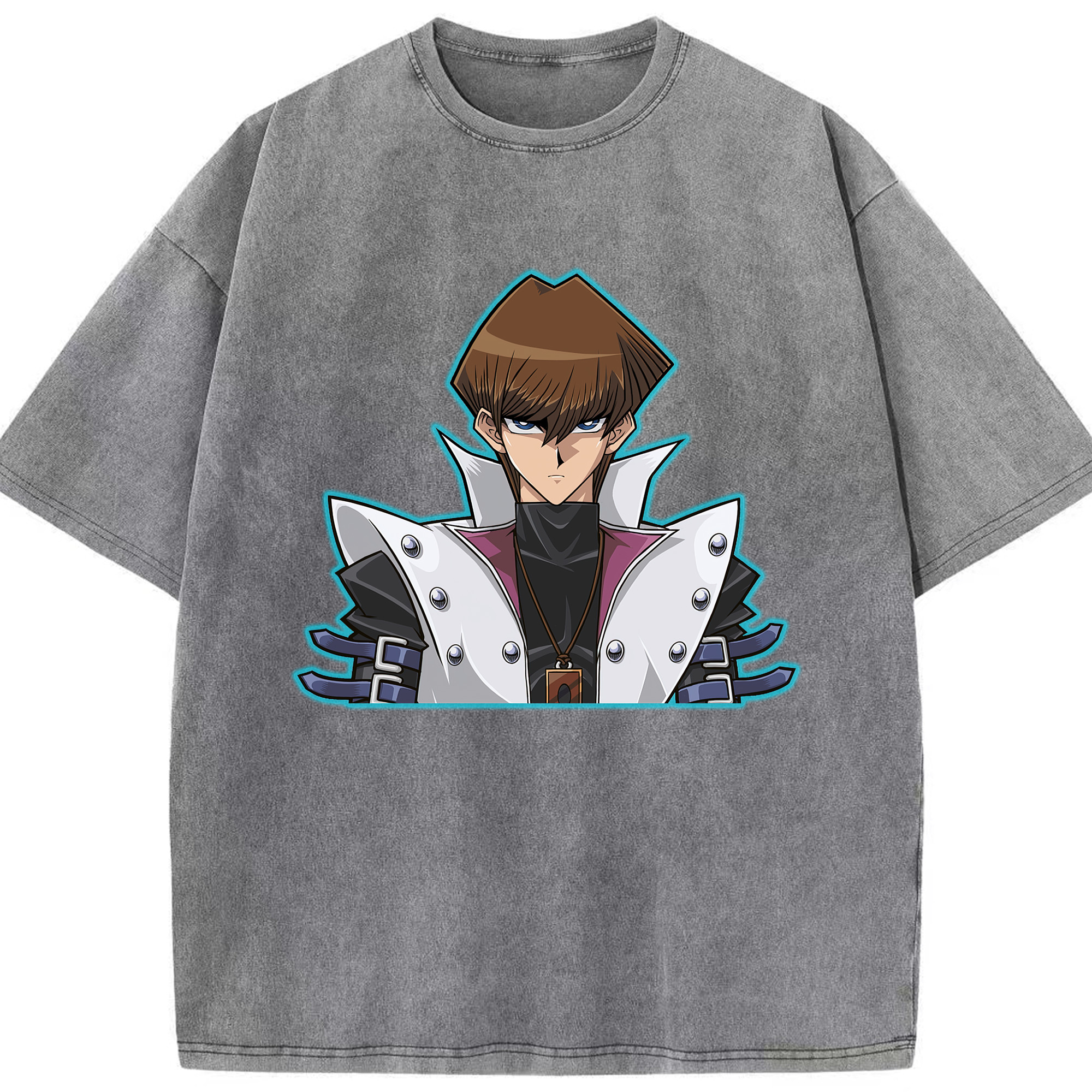 （画像用） 遊☆戯☆王 Yu-Gi-Oh! 綿100% ヴィンテージ風 半袖Tシャツ（フロントプリント）