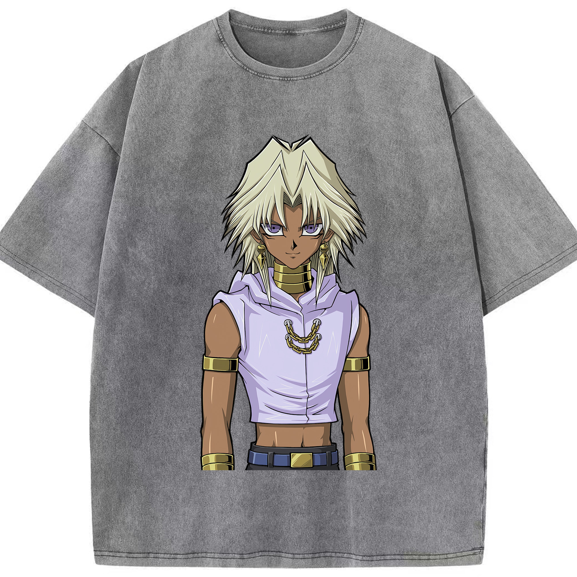 （画像用） 遊☆戯☆王 Yu-Gi-Oh! 綿100% ヴィンテージ風 半袖Tシャツ（フロントプリント）