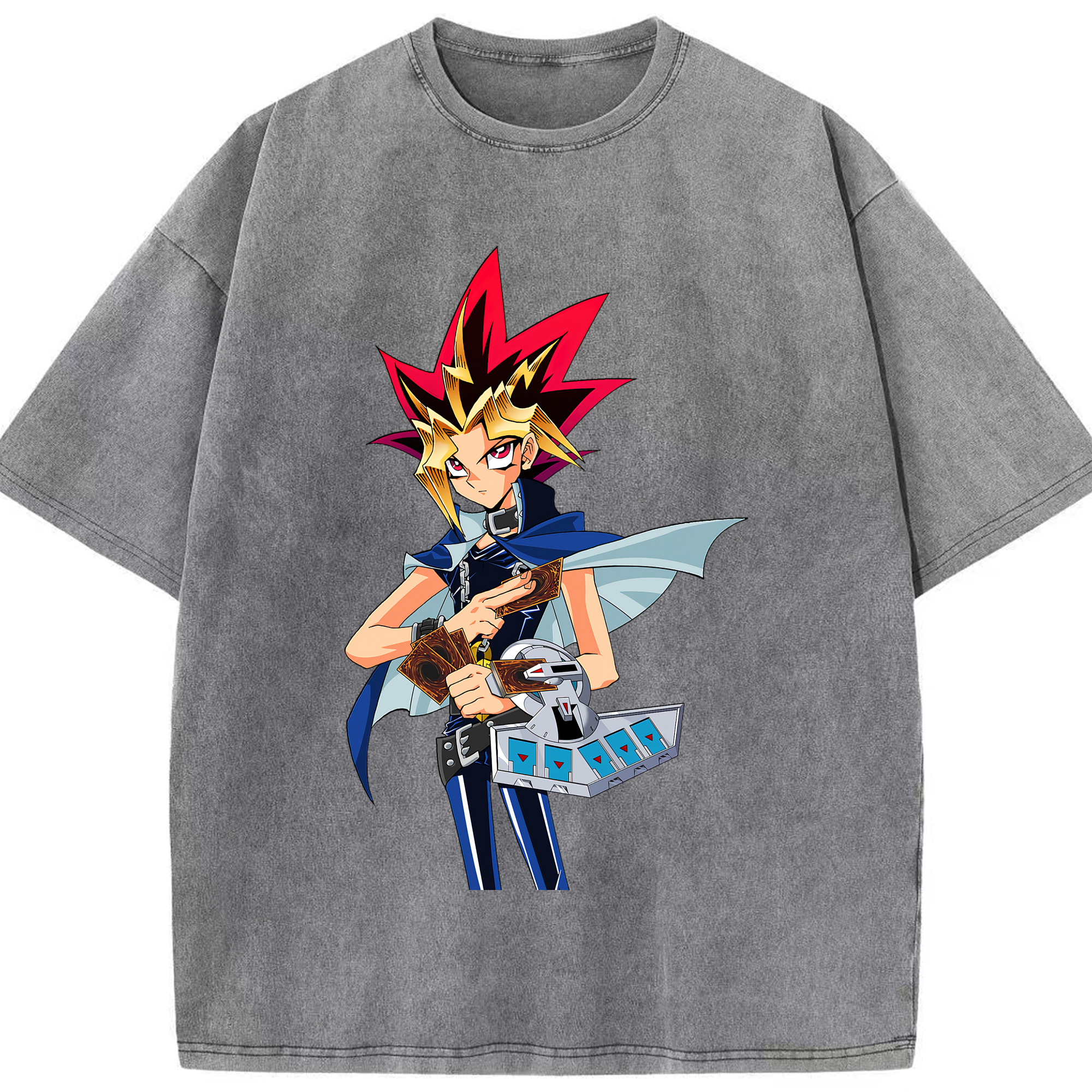 （画像用） 遊☆戯☆王 Yu-Gi-Oh! 綿100% ヴィンテージ風 半袖Tシャツ（フロントプリント）