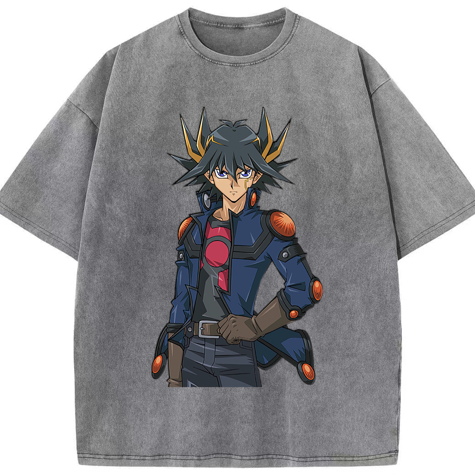 （画像用） 遊☆戯☆王 Yu-Gi-Oh! 綿100% ヴィンテージ風 半袖Tシャツ（フロントプリント）