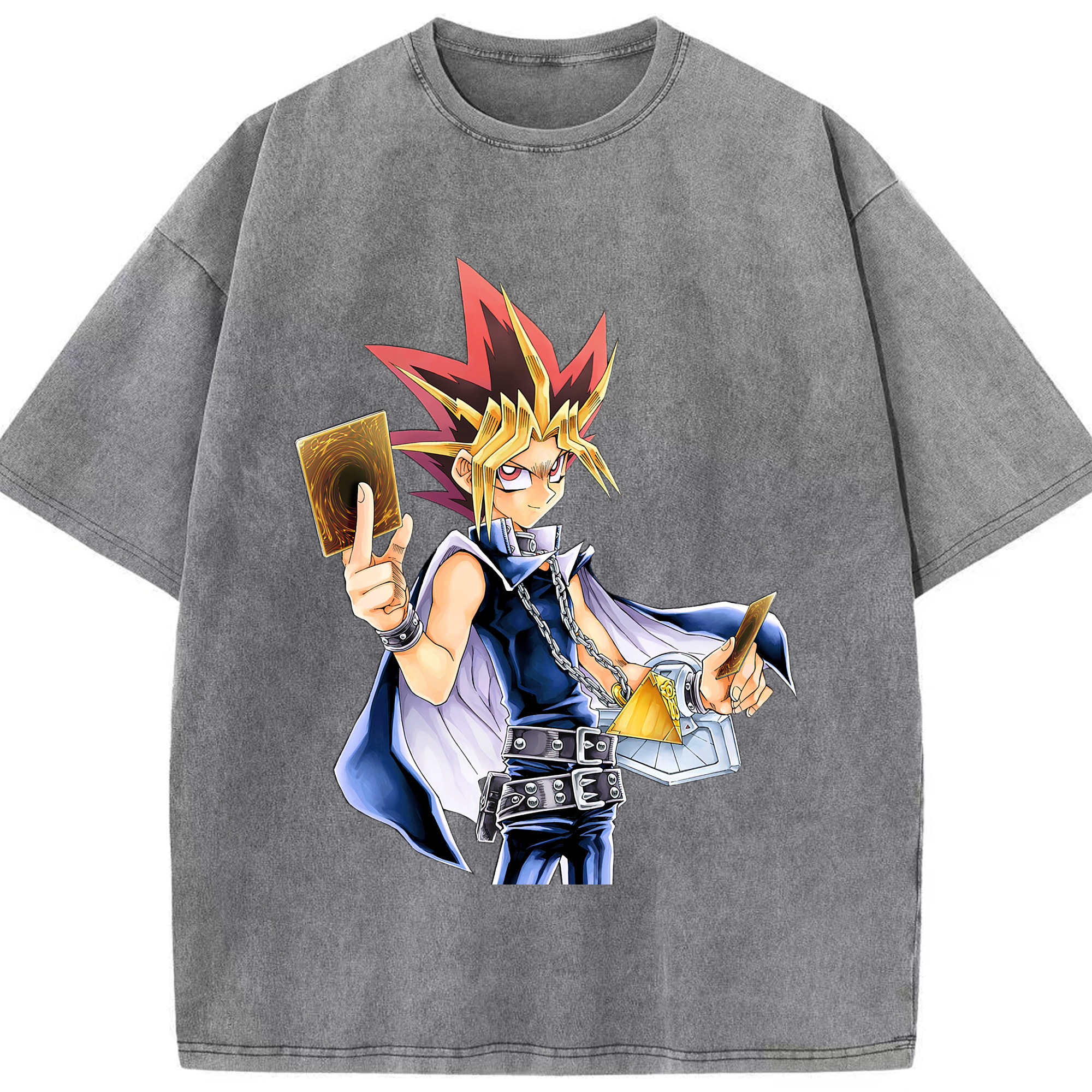 （画像用） 遊☆戯☆王 Yu-Gi-Oh! 綿100% ヴィンテージ風 半袖Tシャツ（フロントプリント）