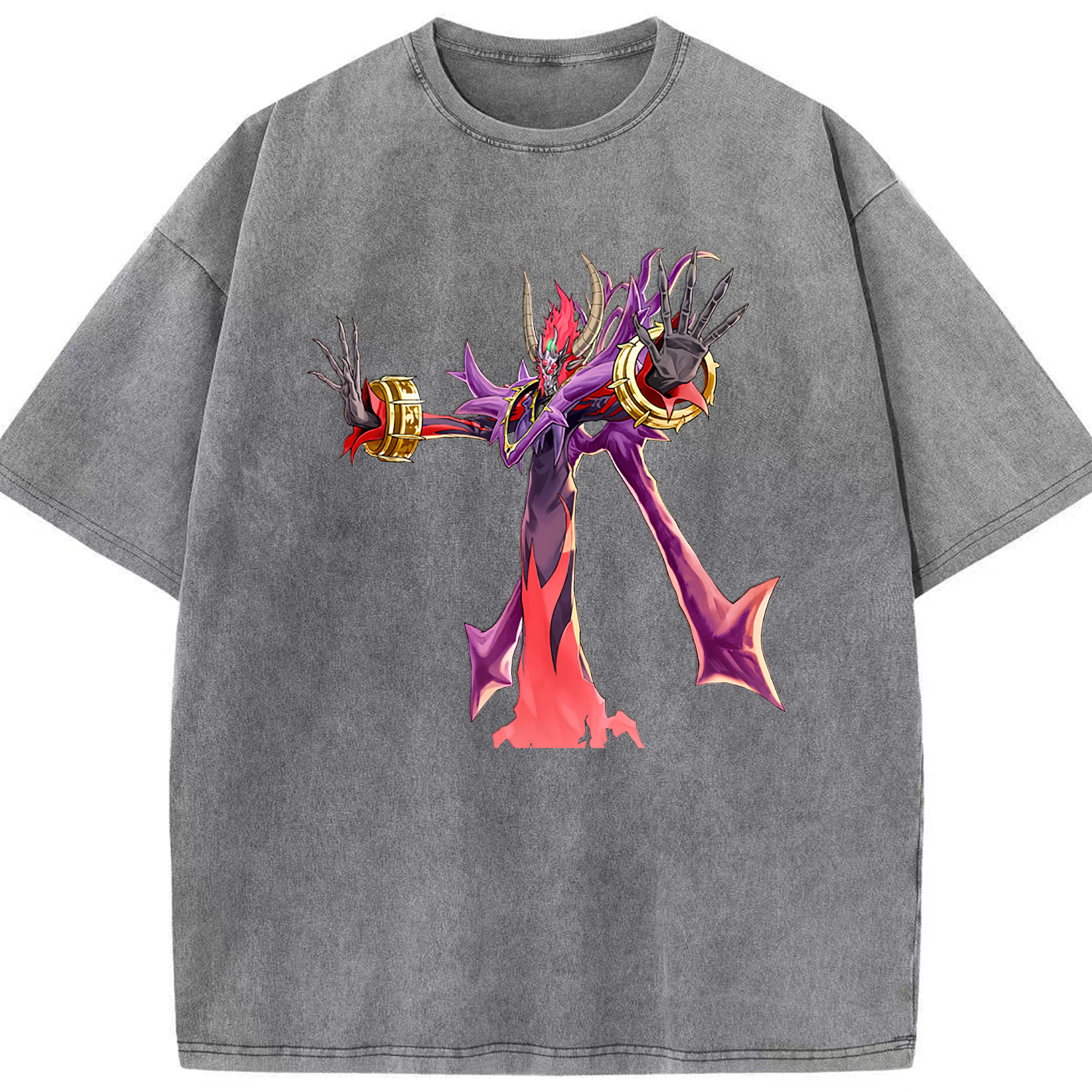 （画像用） 遊☆戯☆王 Yu-Gi-Oh! 綿100% ヴィンテージ風 半袖Tシャツ（フロントプリント）