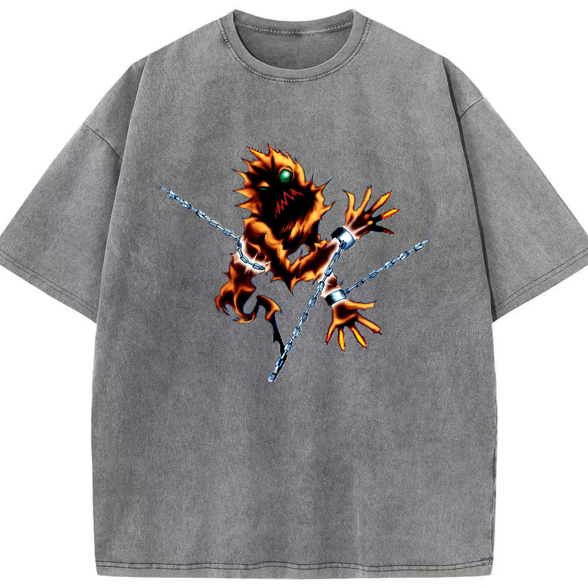 （画像用） 遊☆戯☆王 Yu-Gi-Oh! 綿100% ヴィンテージ風 半袖Tシャツ（フロントプリント）