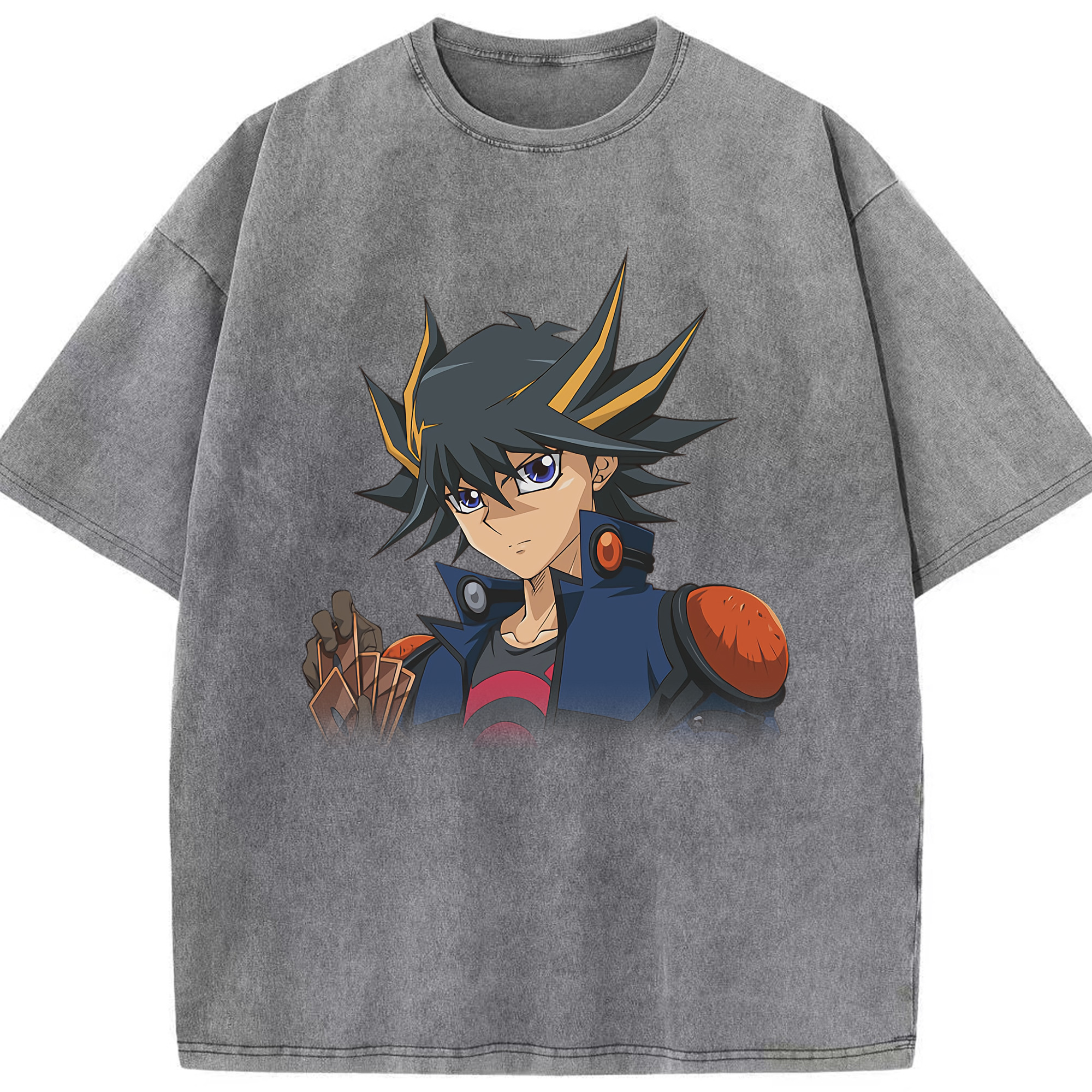 （画像用） 遊☆戯☆王 Yu-Gi-Oh! 綿100% ヴィンテージ風 半袖Tシャツ（フロントプリント）