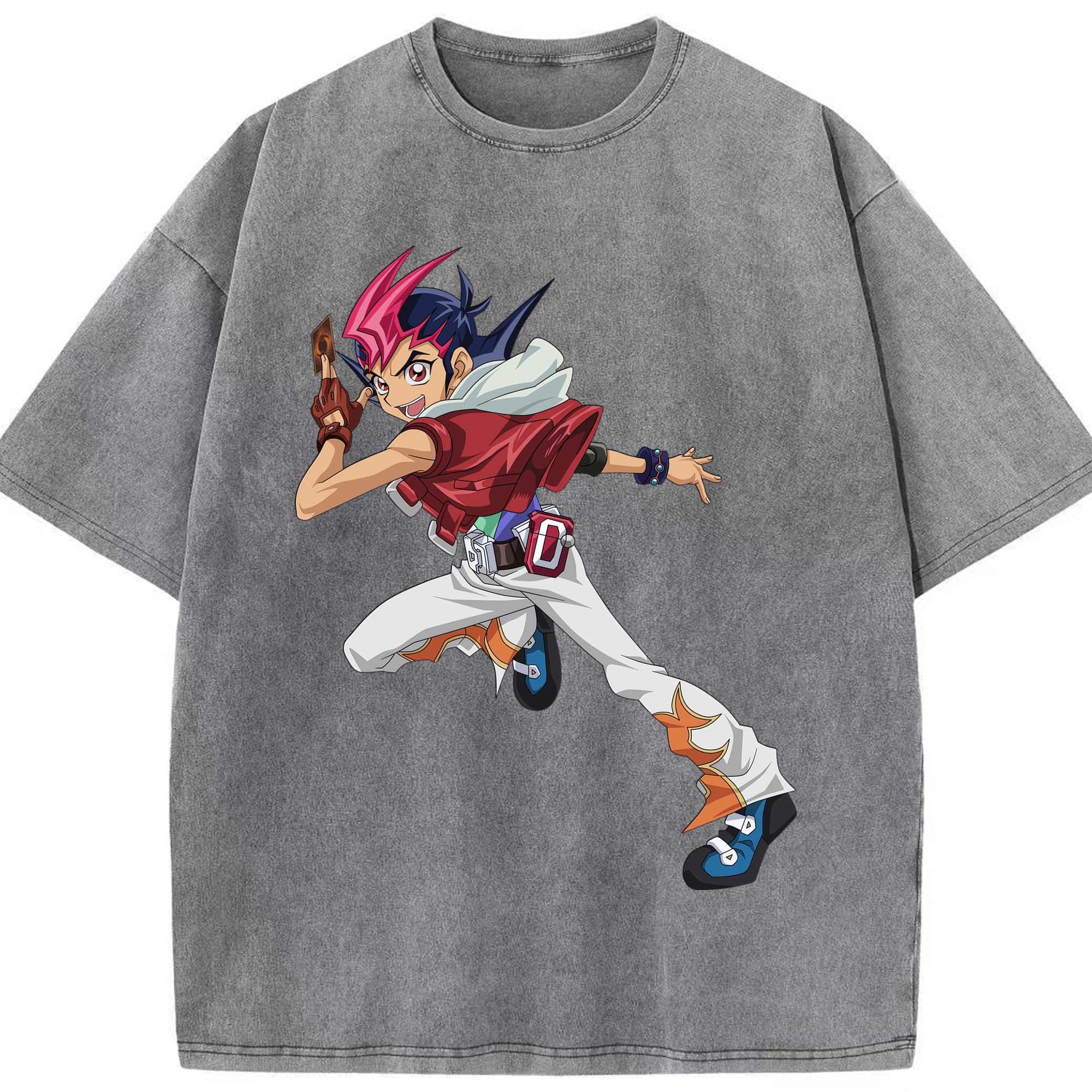 （画像用） 遊☆戯☆王 Yu-Gi-Oh! 綿100% ヴィンテージ風 半袖Tシャツ（フロントプリント）