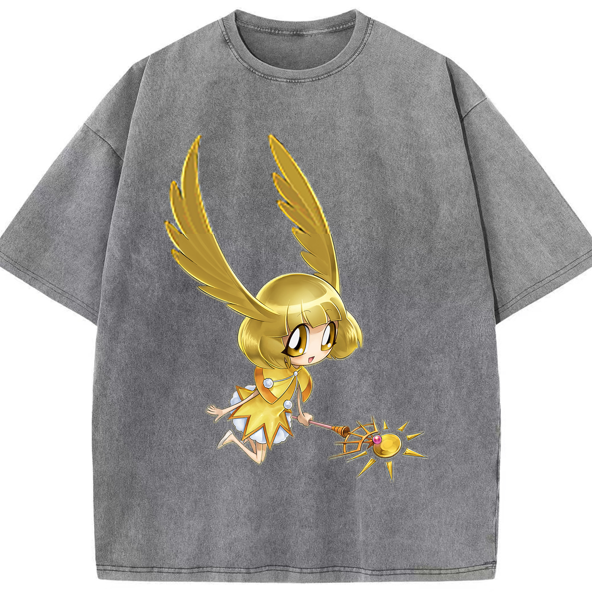 （画像用） 遊☆戯☆王 Yu-Gi-Oh! 綿100% ヴィンテージ風 半袖Tシャツ（フロントプリント）