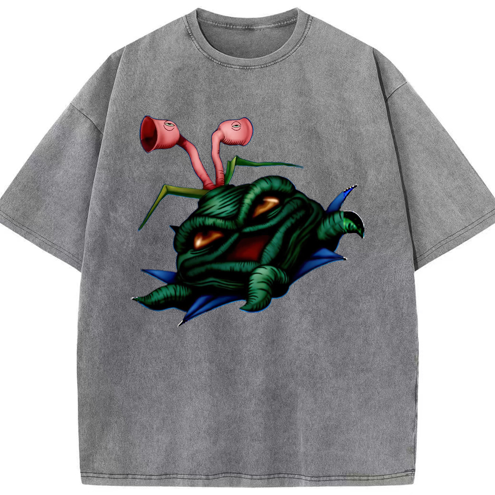 （画像用） 遊☆戯☆王 Yu-Gi-Oh! 綿100% ヴィンテージ風 半袖Tシャツ（フロントプリント）