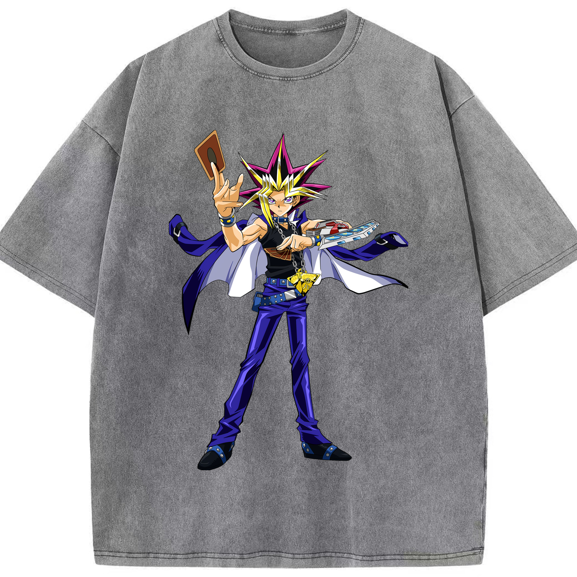 （画像用） 遊☆戯☆王 Yu-Gi-Oh! 綿100% ヴィンテージ風 半袖Tシャツ（フロントプリント）