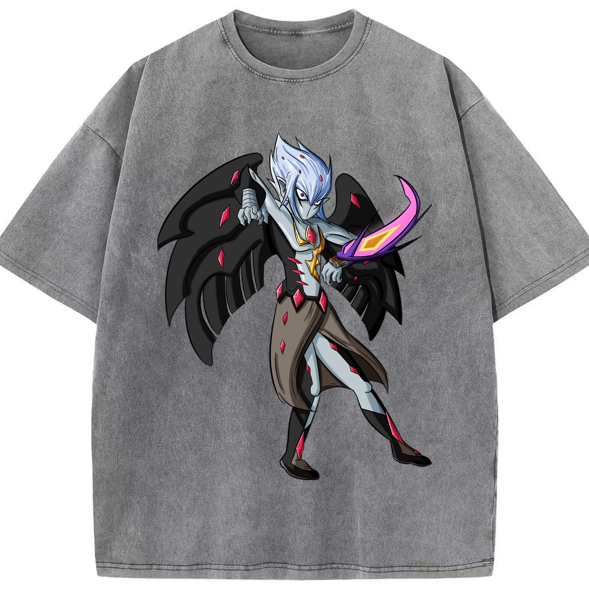 （画像用） 遊☆戯☆王 Yu-Gi-Oh! 綿100% ヴィンテージ風 半袖Tシャツ（フロントプリント）