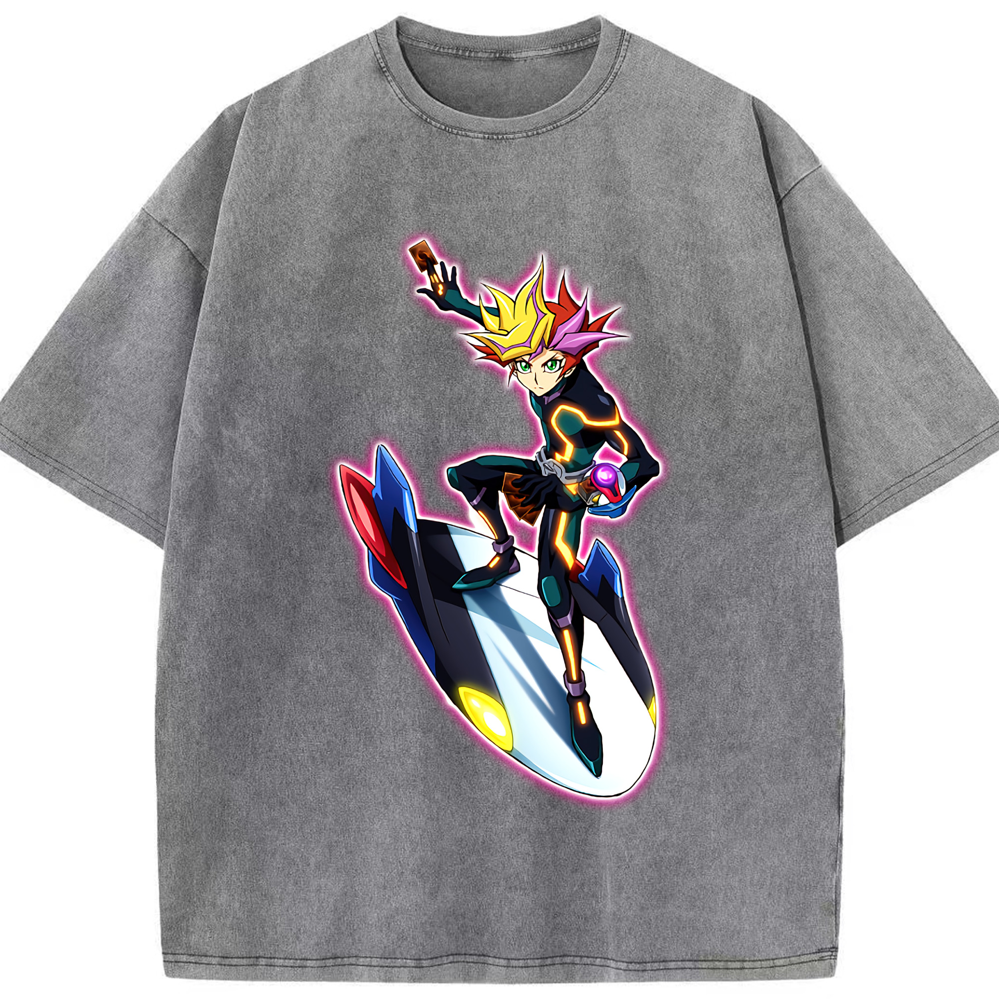 （画像用） 遊☆戯☆王 Yu-Gi-Oh! 綿100% ヴィンテージ風 半袖Tシャツ（フロントプリント）