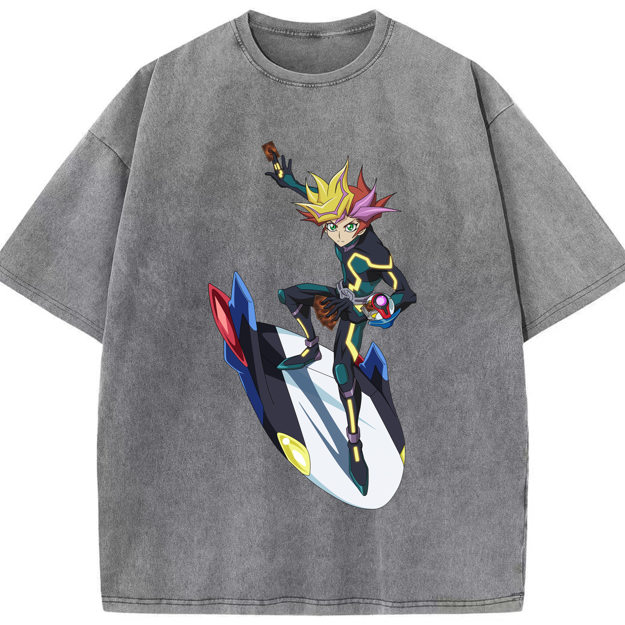 （画像用） 遊☆戯☆王 Yu-Gi-Oh! 綿100% ヴィンテージ風 半袖Tシャツ（フロントプリント）