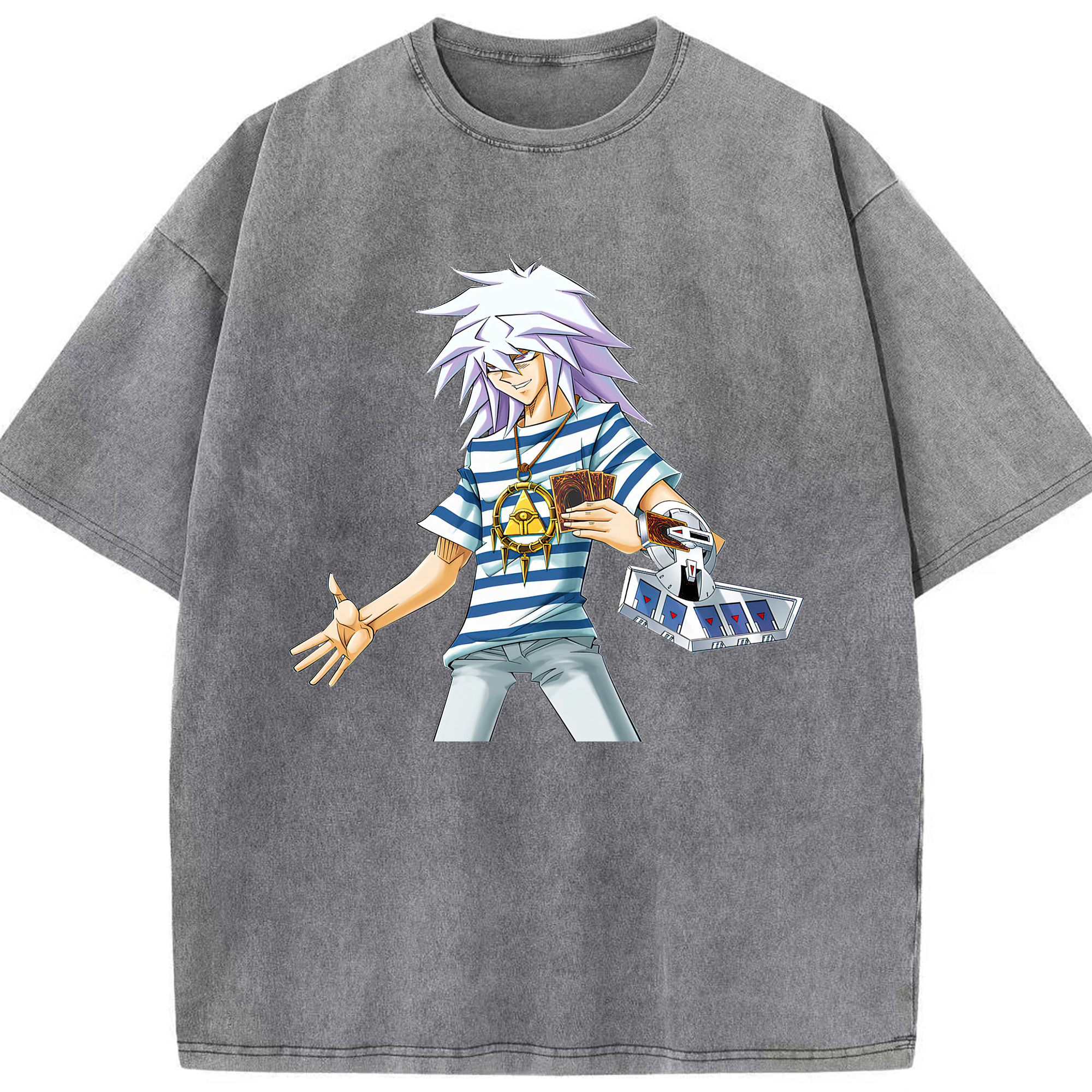 （画像用） 遊☆戯☆王 Yu-Gi-Oh! 綿100% ヴィンテージ風 半袖Tシャツ（フロントプリント）