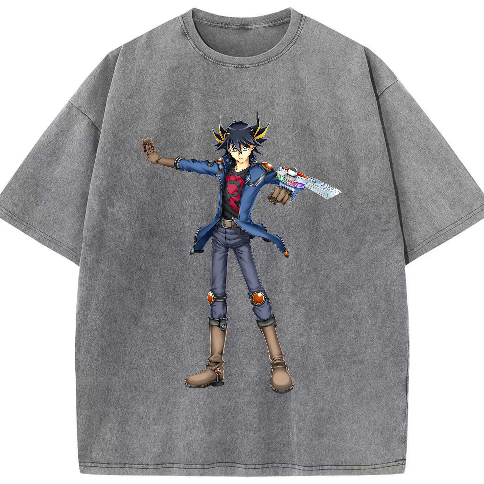 （画像用） 遊☆戯☆王 Yu-Gi-Oh! 綿100% ヴィンテージ風 半袖Tシャツ（フロントプリント）