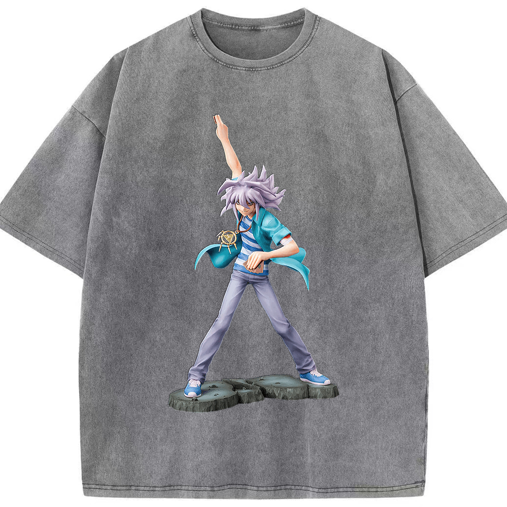 （画像用） 遊☆戯☆王 Yu-Gi-Oh! 綿100% ヴィンテージ風 半袖Tシャツ（フロントプリント）