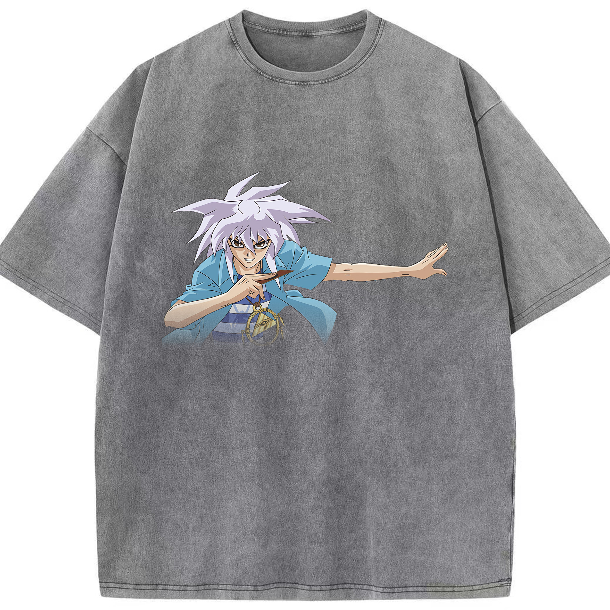 （画像用） 遊☆戯☆王 Yu-Gi-Oh! 綿100% ヴィンテージ風 半袖Tシャツ（フロントプリント）