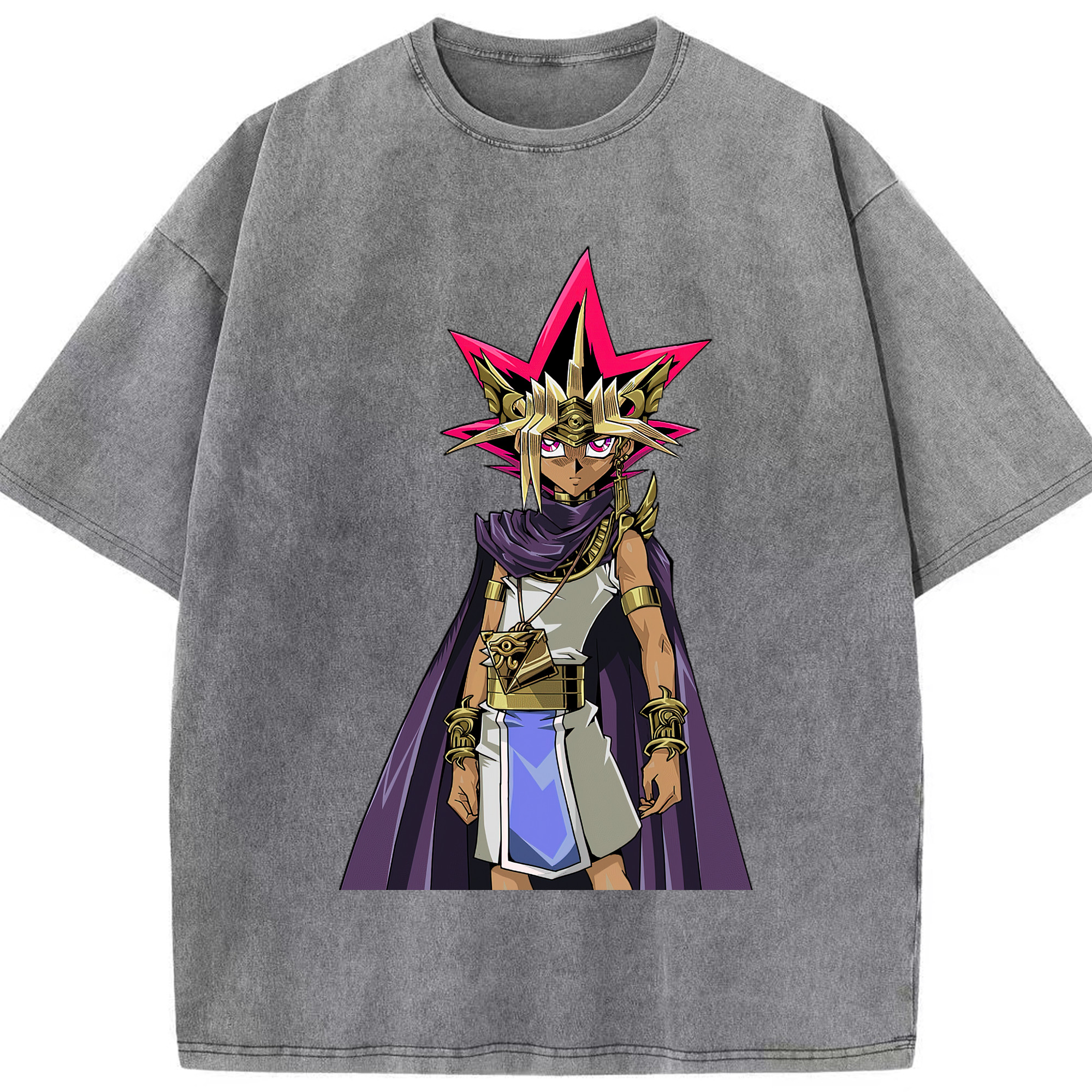 （画像用） 遊☆戯☆王 Yu-Gi-Oh! 綿100% ヴィンテージ風 半袖Tシャツ（フロントプリント）