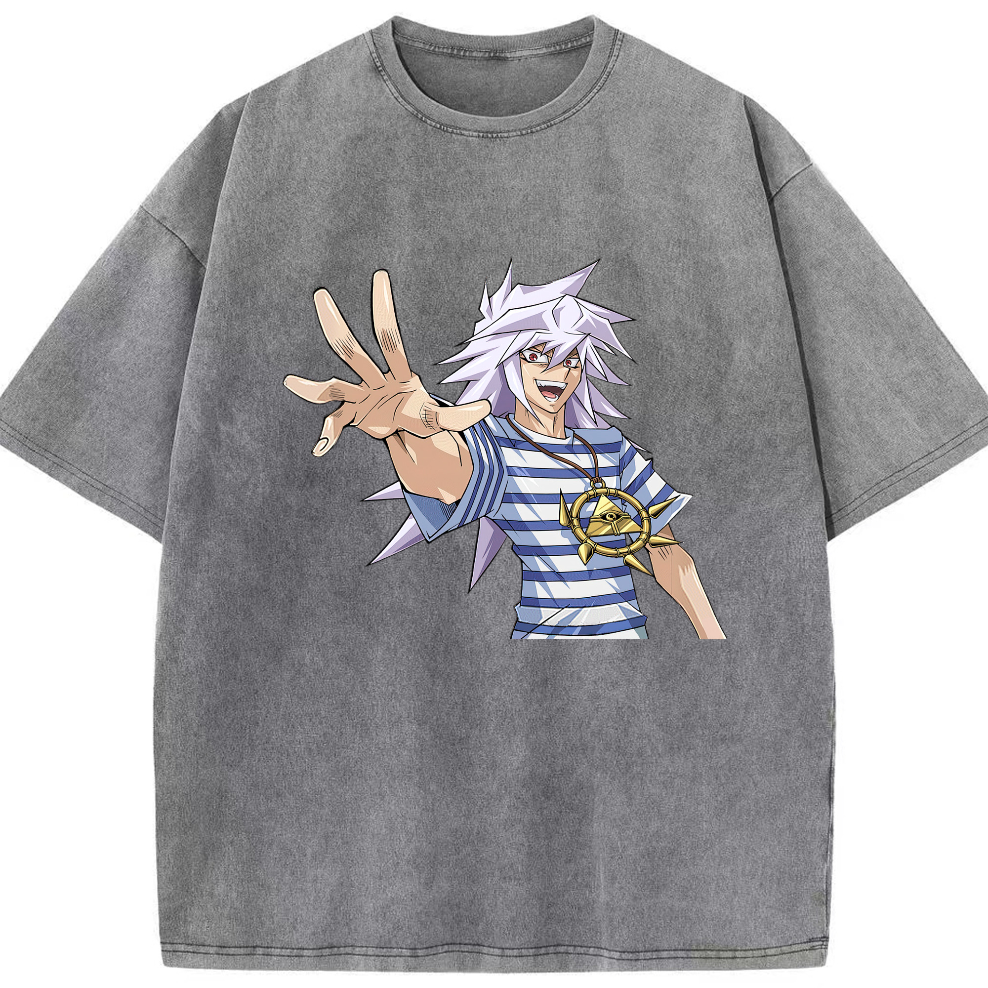 （画像用） 遊☆戯☆王 Yu-Gi-Oh! 綿100% ヴィンテージ風 半袖Tシャツ（フロントプリント）