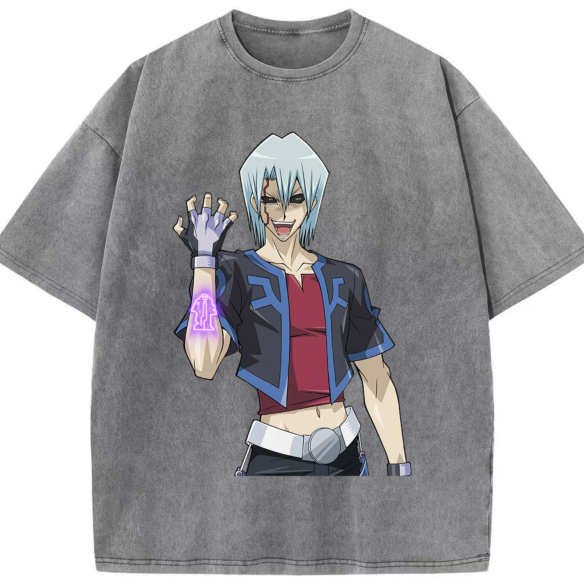 （画像用） 遊☆戯☆王 Yu-Gi-Oh! 綿100% ヴィンテージ風 半袖Tシャツ（フロントプリント）