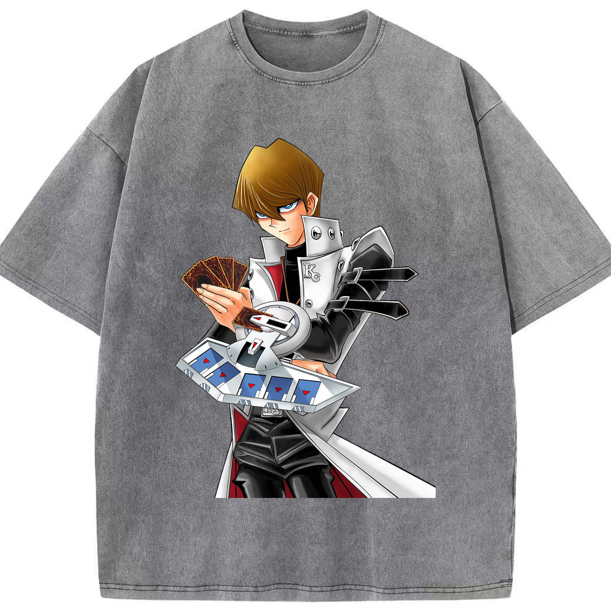 （画像用） 遊☆戯☆王 Yu-Gi-Oh! 綿100% ヴィンテージ風 半袖Tシャツ（フロントプリント）