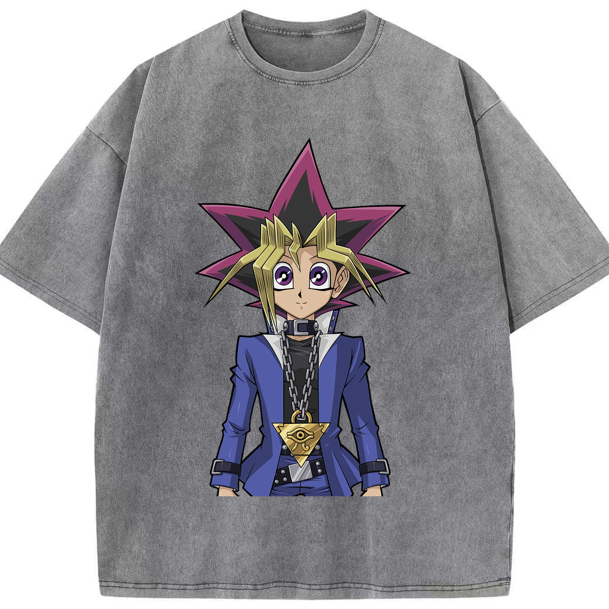 （画像用） 遊☆戯☆王 Yu-Gi-Oh! 綿100% ヴィンテージ風 半袖Tシャツ（フロントプリント）