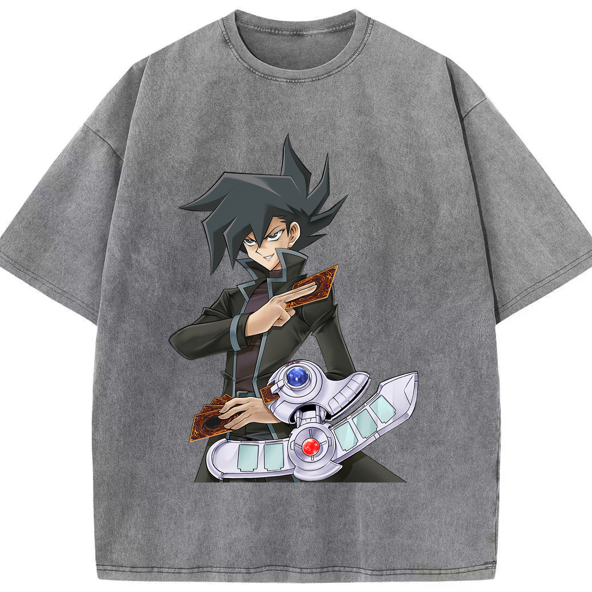 （画像用） 遊☆戯☆王 Yu-Gi-Oh! 綿100% ヴィンテージ風 半袖Tシャツ（フロントプリント）