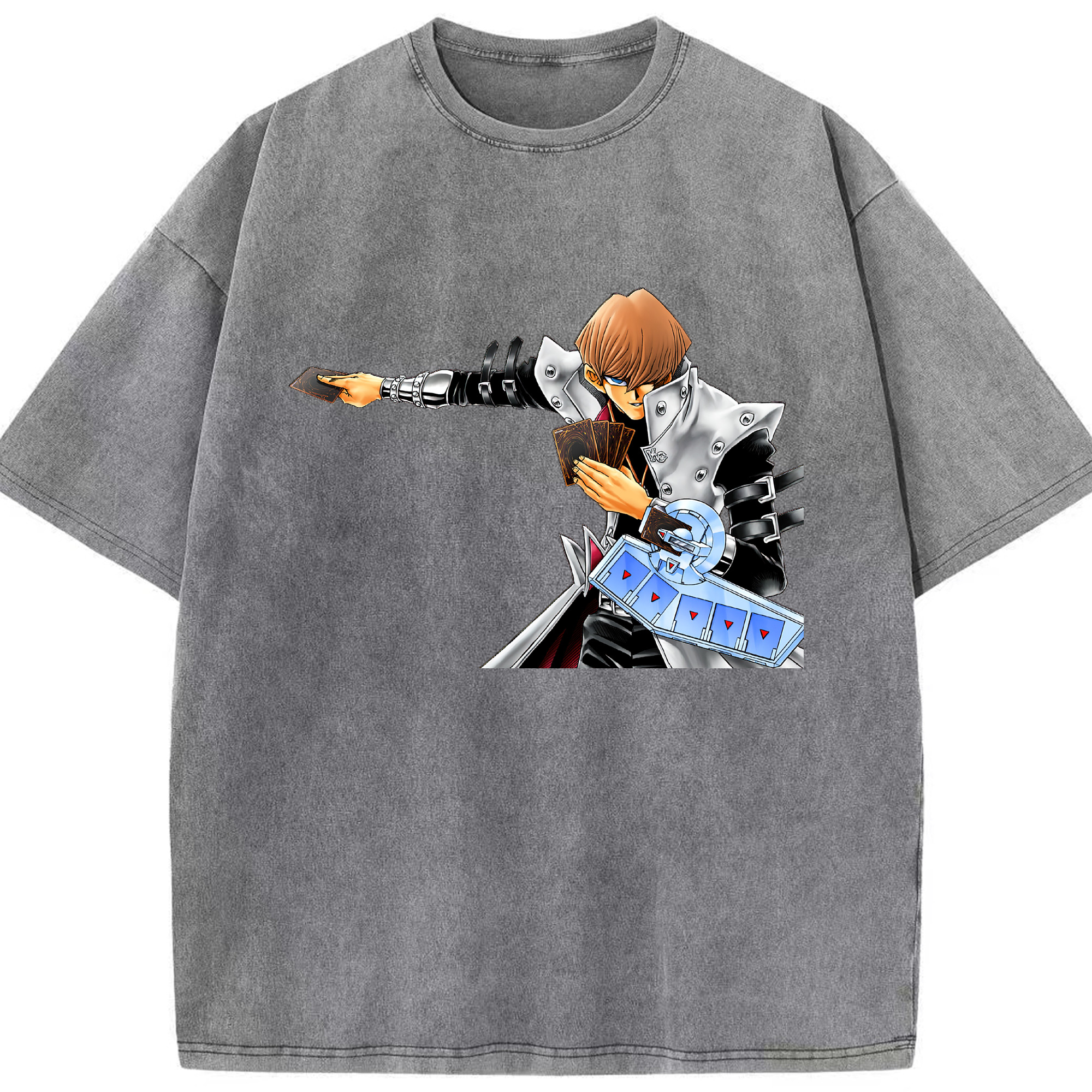 （画像用） 遊☆戯☆王 Yu-Gi-Oh! 綿100% ヴィンテージ風 半袖Tシャツ（フロントプリント）