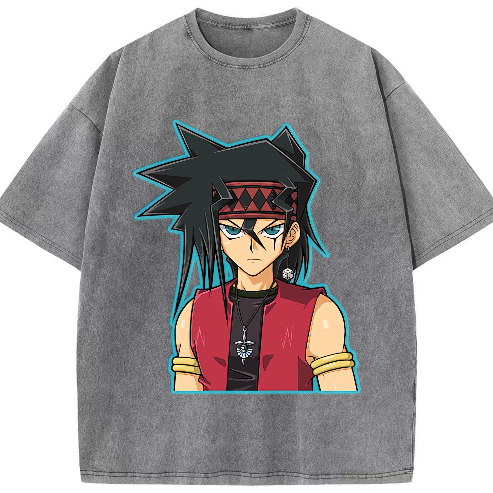 （画像用） 遊☆戯☆王 Yu-Gi-Oh! 綿100% ヴィンテージ風 半袖Tシャツ（フロントプリント）